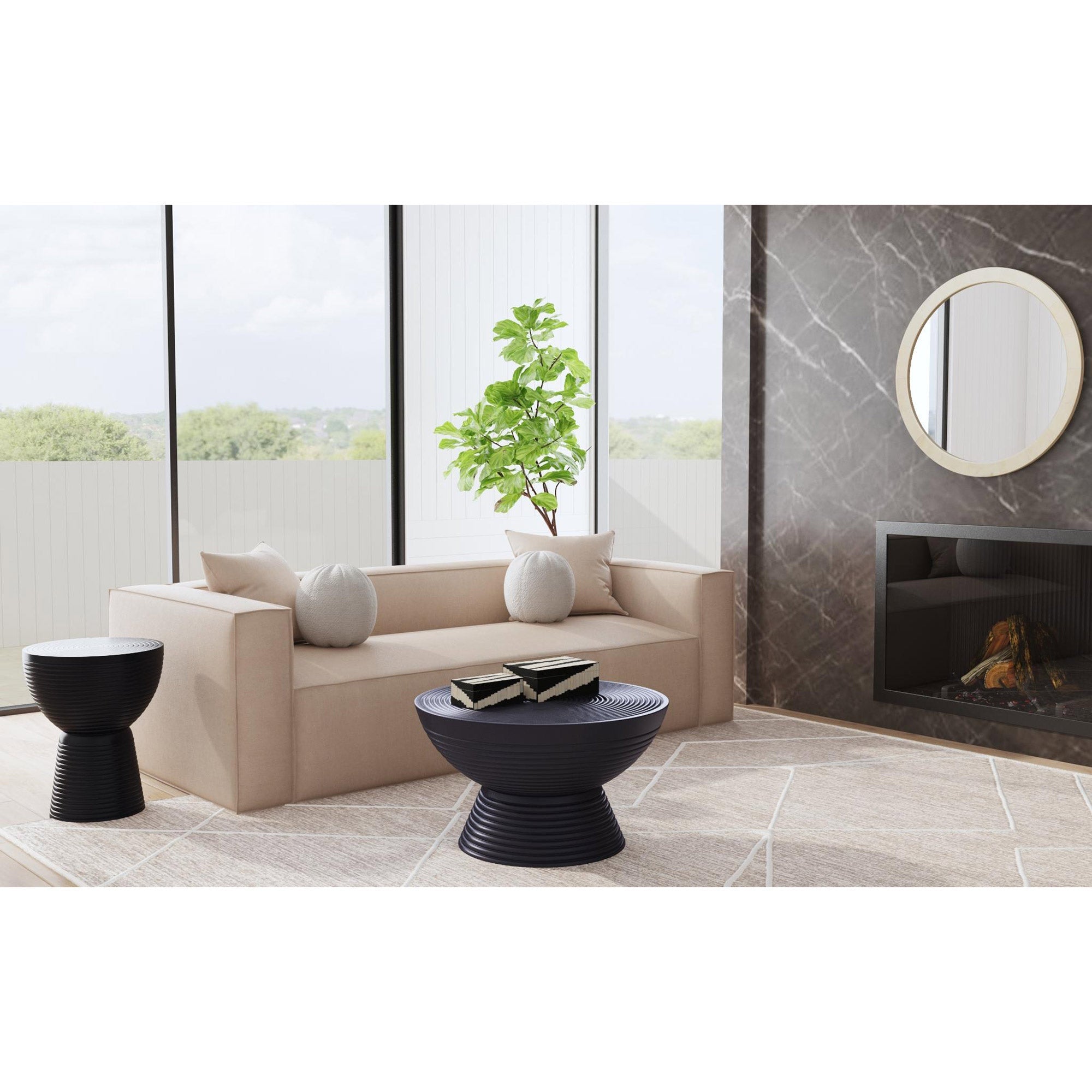Kamari Geometric Inlay Decorative Nesting Box, Set of 2