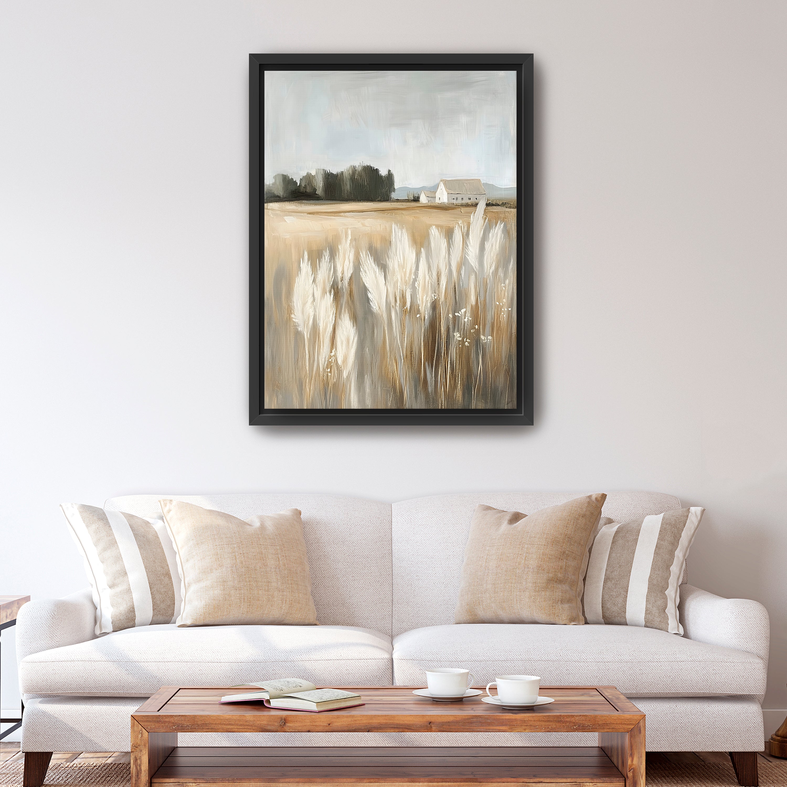 Far Off Farmhouse Canvas Giclee