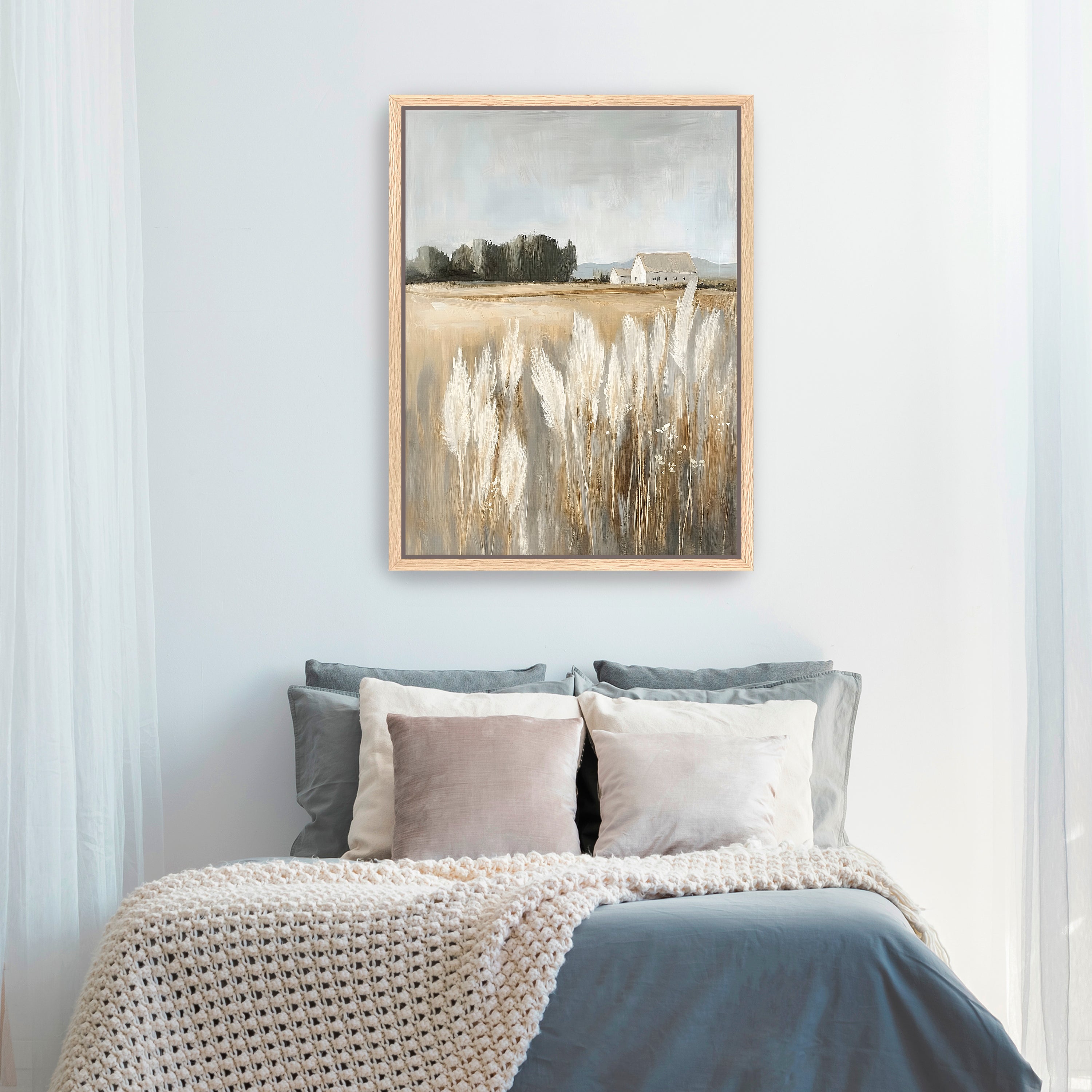 Far Off Farmhouse Canvas Giclee