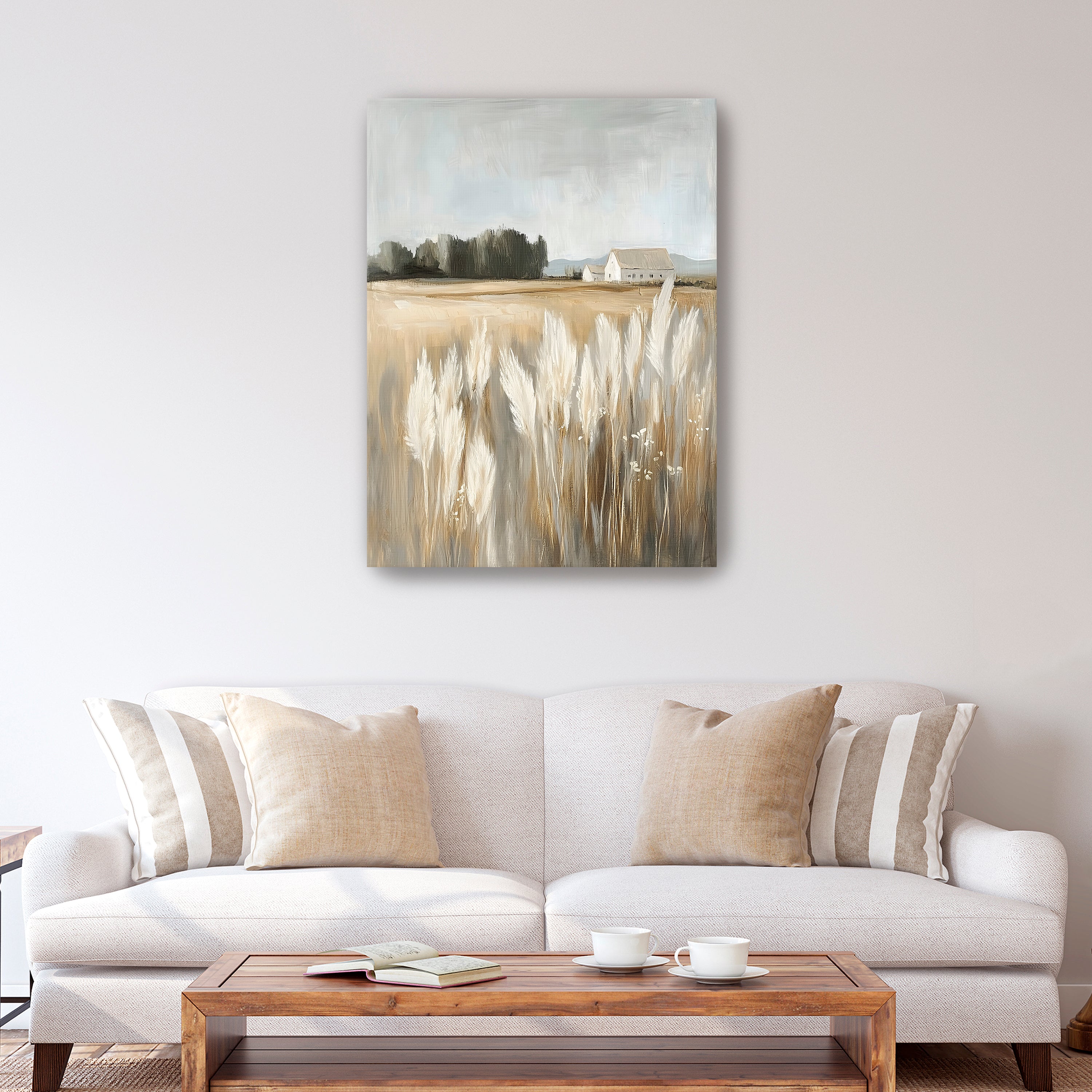 Far Off Farmhouse Canvas Giclee
