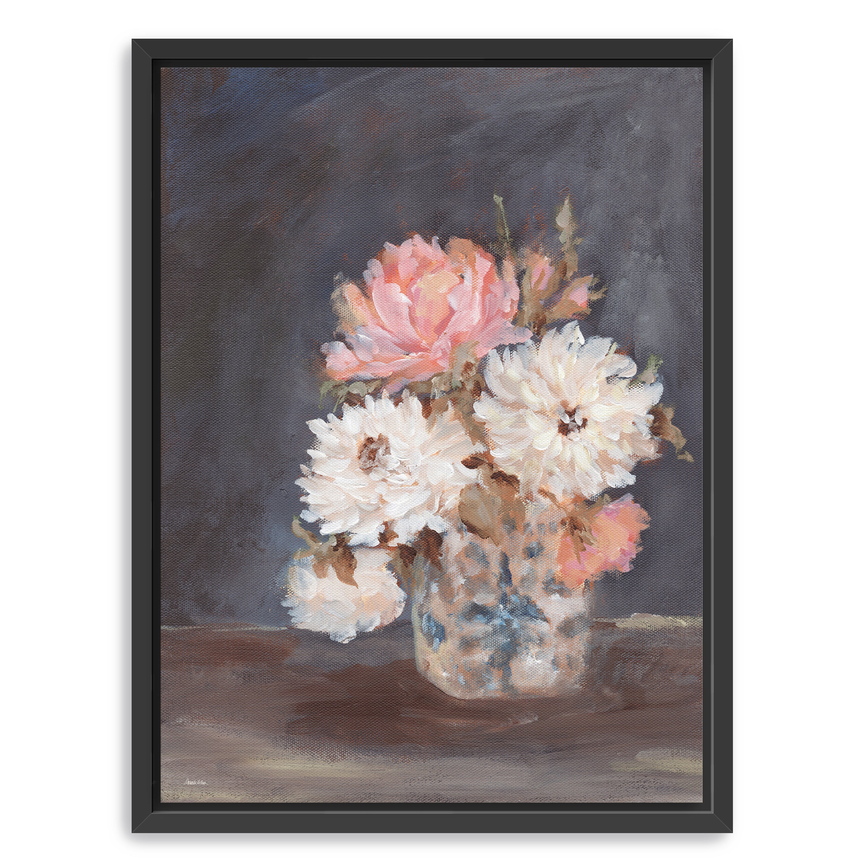 Vintage Vase Arrangement Canvas Giclee