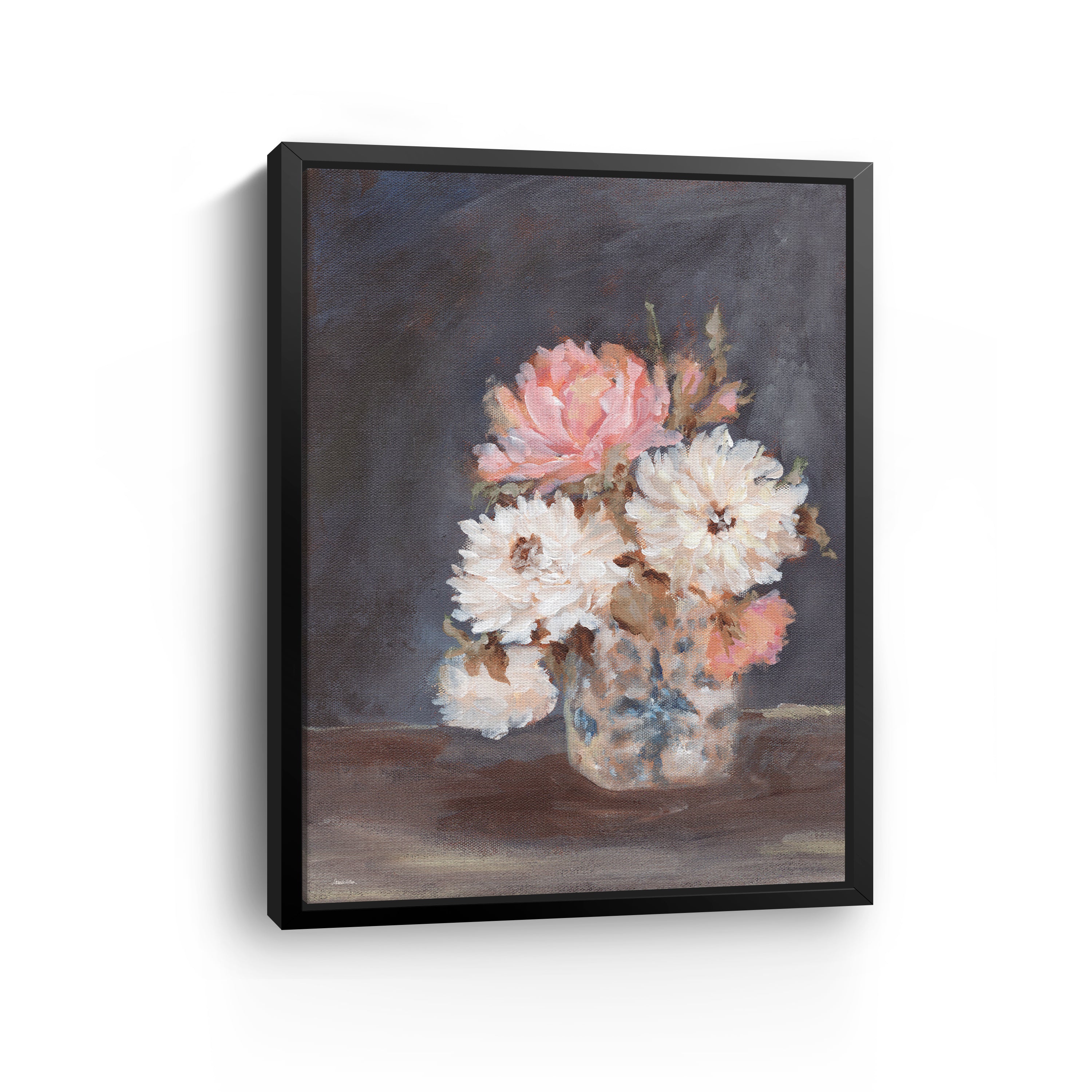 Vintage Vase Arrangement Canvas Giclee