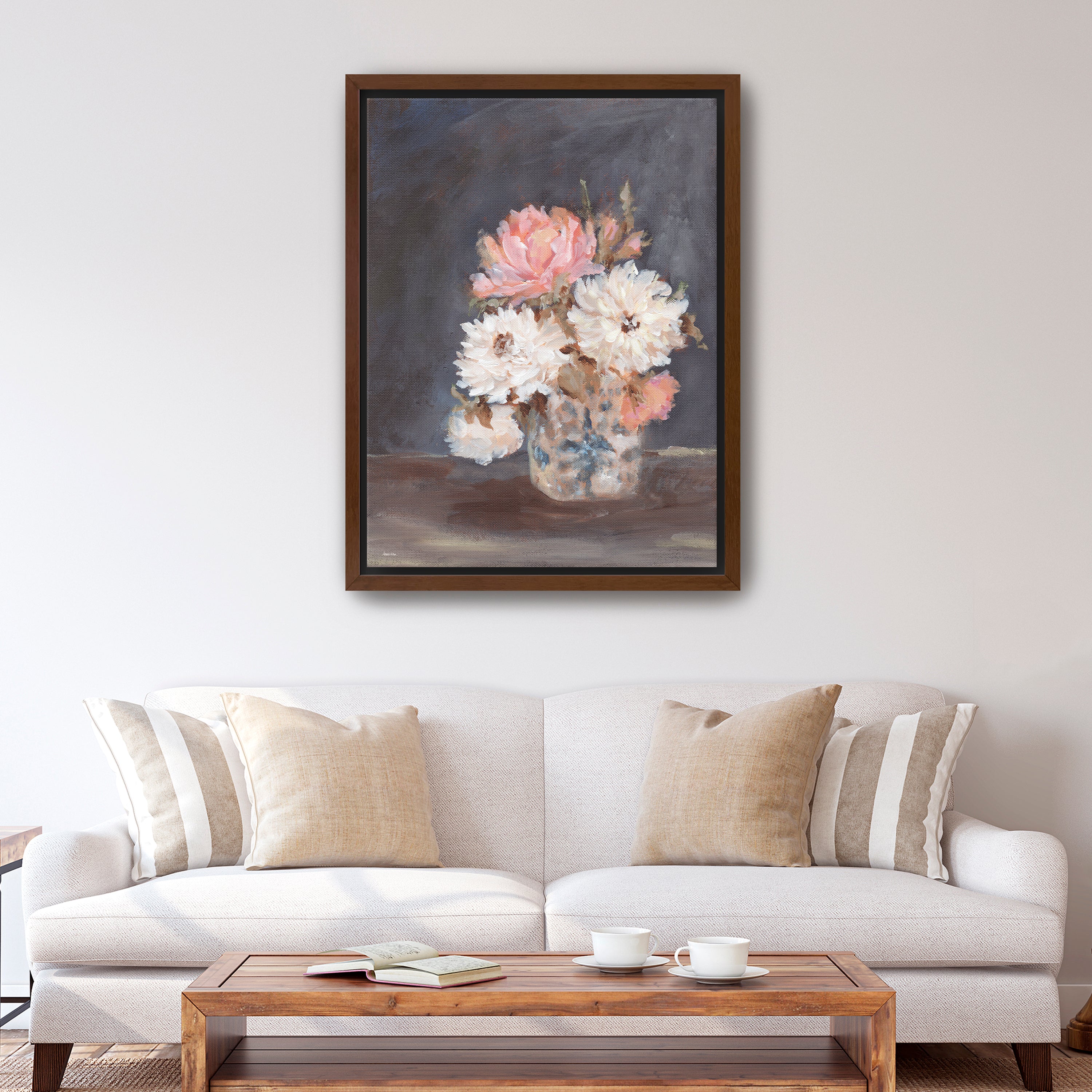 Vintage Vase Arrangement Canvas Giclee