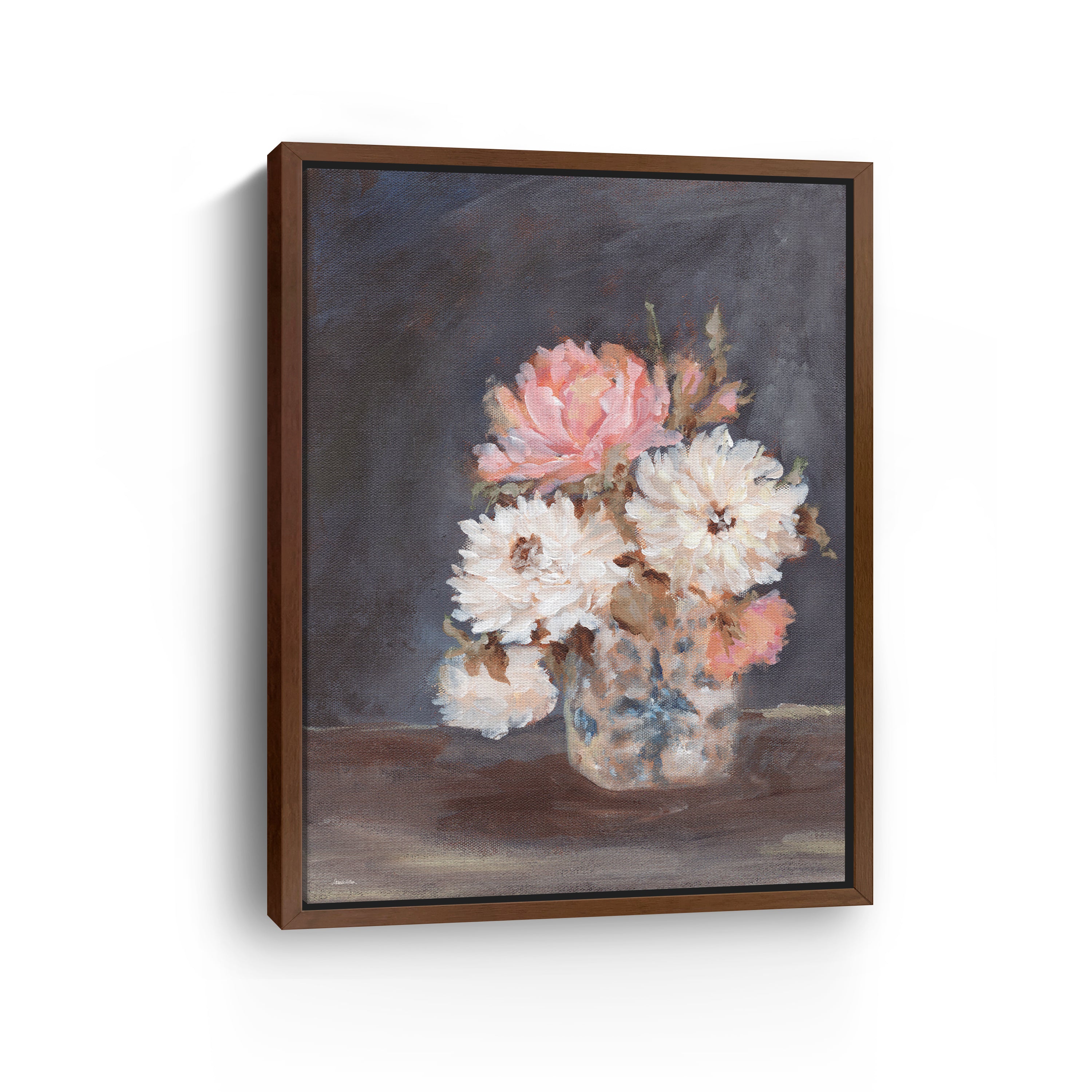 Vintage Vase Arrangement Canvas Giclee