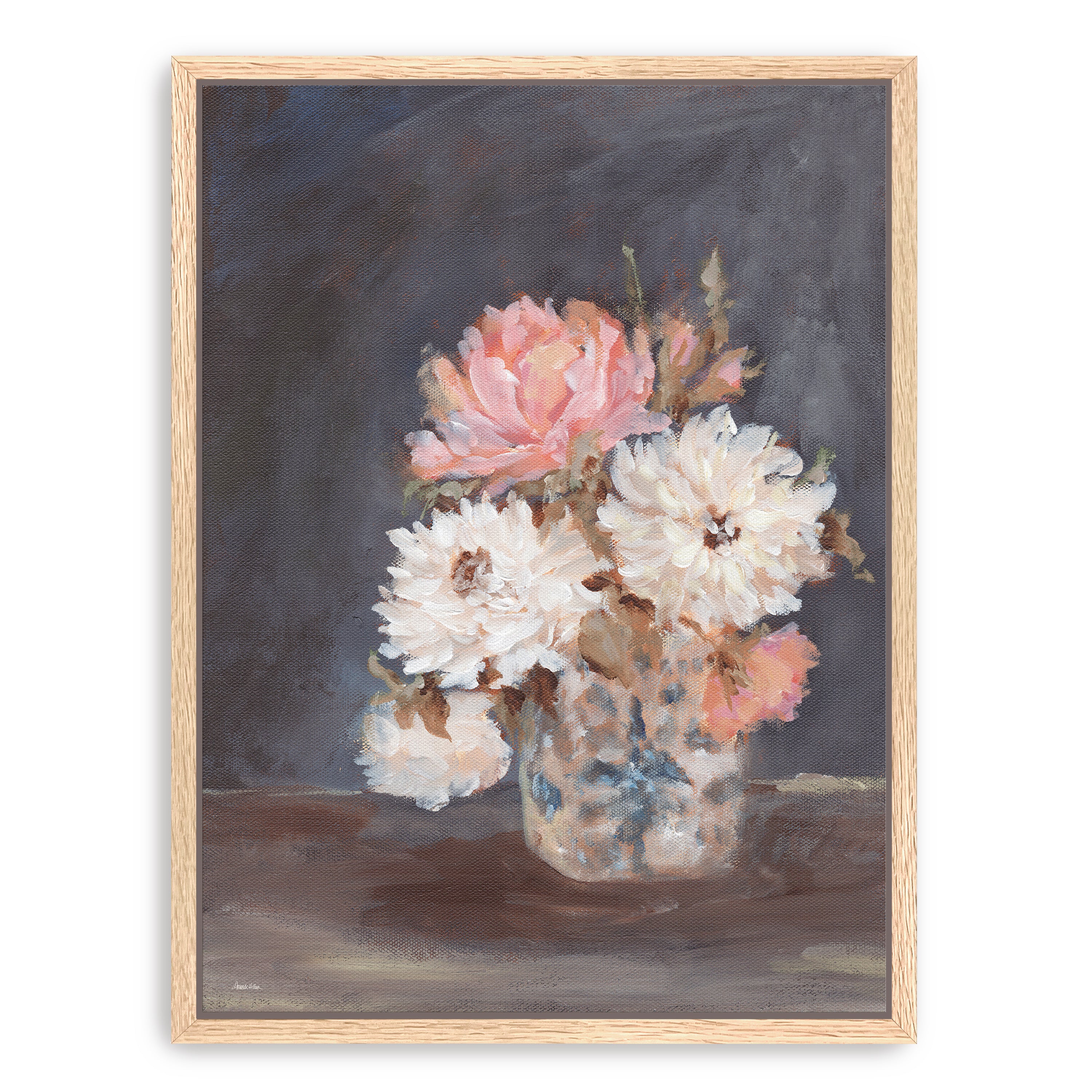 Vintage Vase Arrangement Canvas Giclee