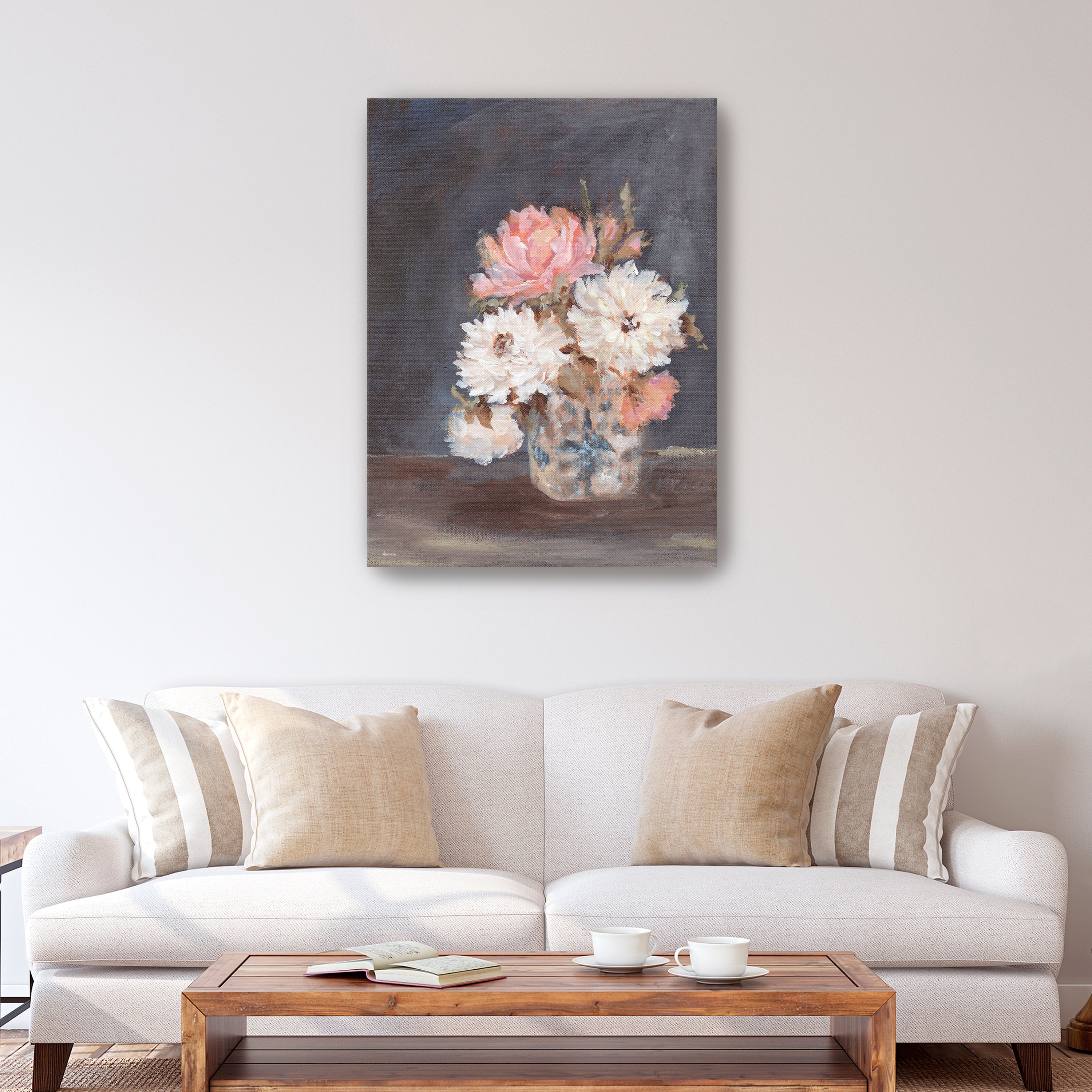 Vintage Vase Arrangement Canvas Giclee