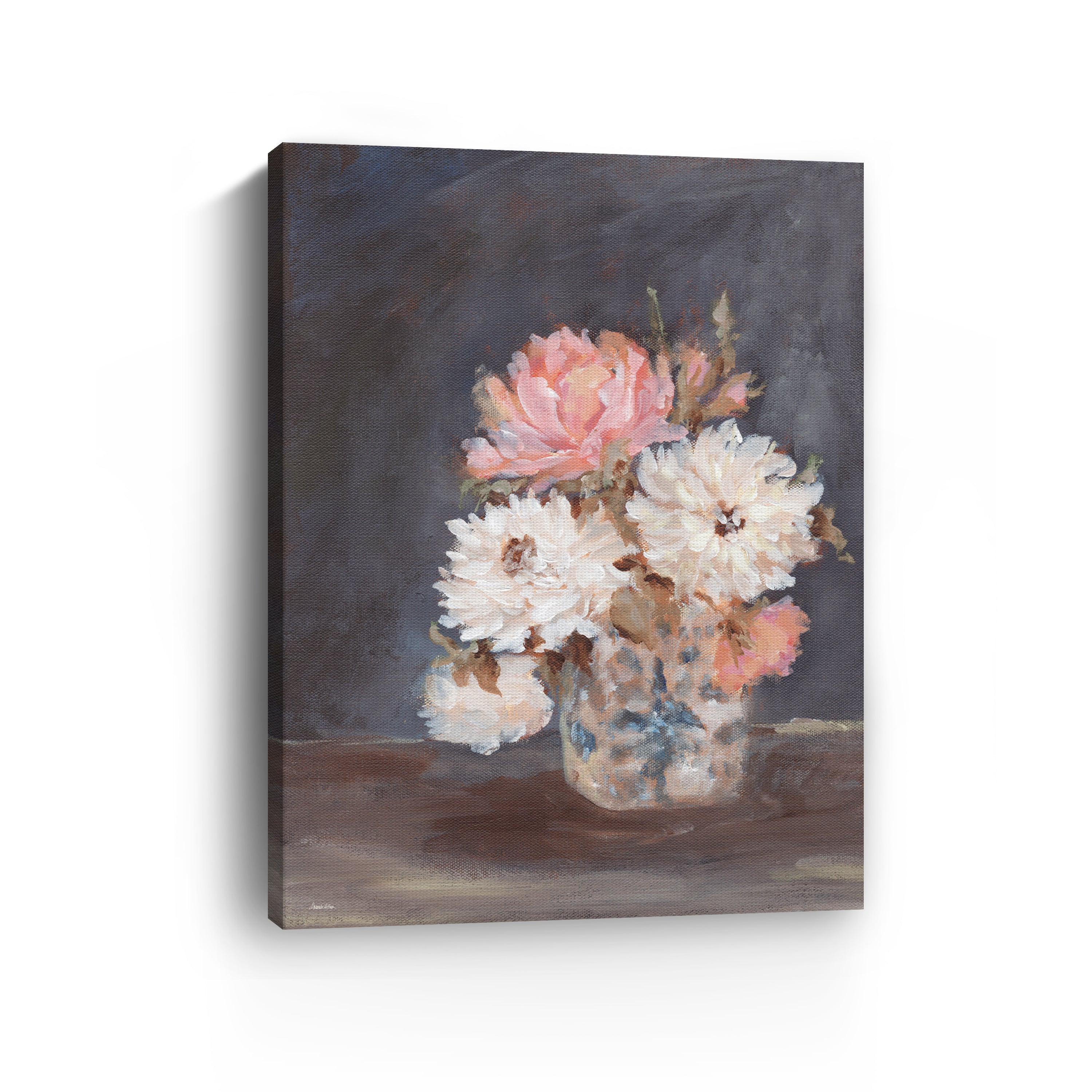 Vintage Vase Arrangement Canvas Giclee