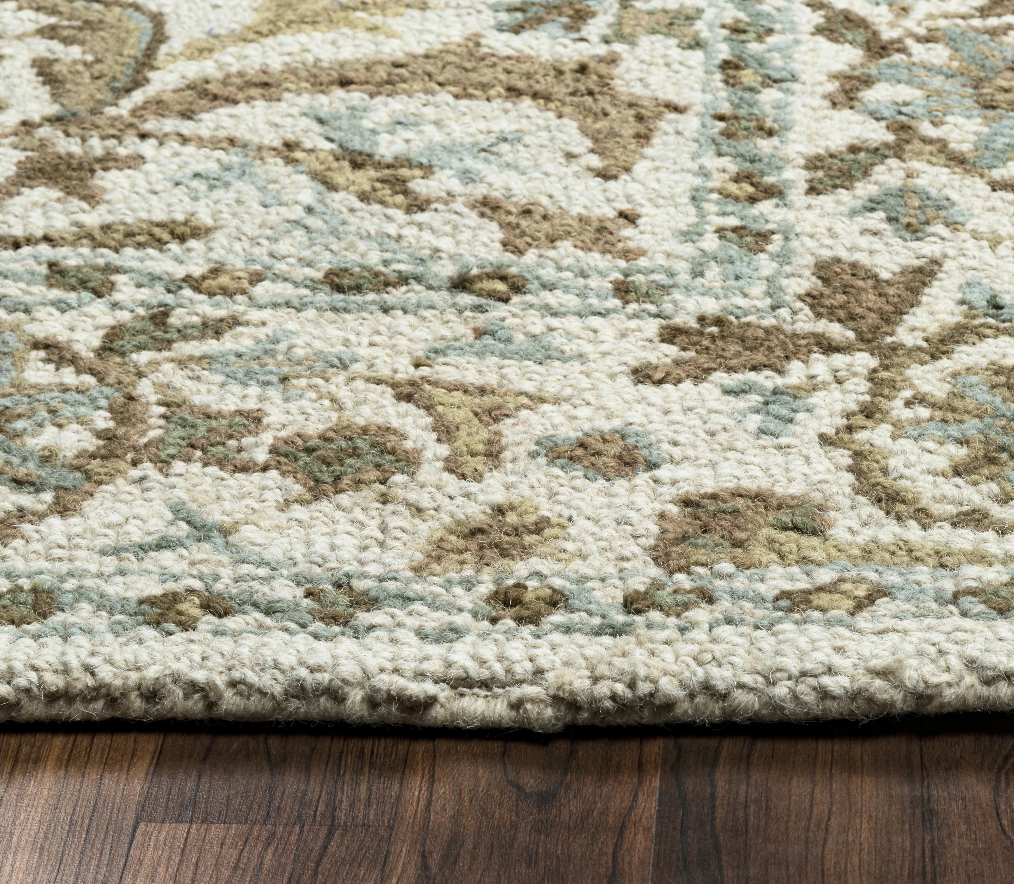 Hand Tufted 100% New Zealand Wool Floral/Medallion Rug