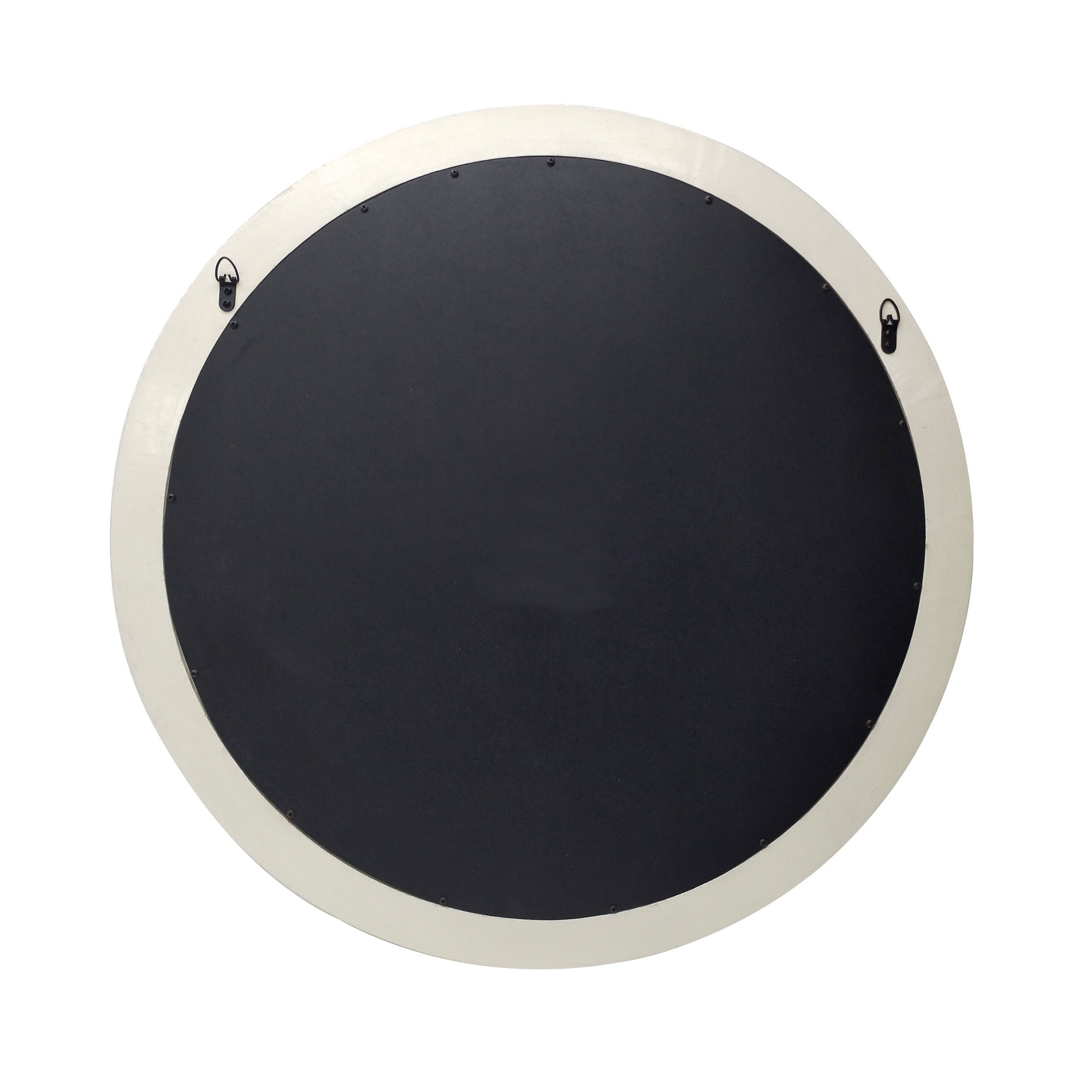 Round 35" Wide Scallop Natural Bone Inaly Mirror