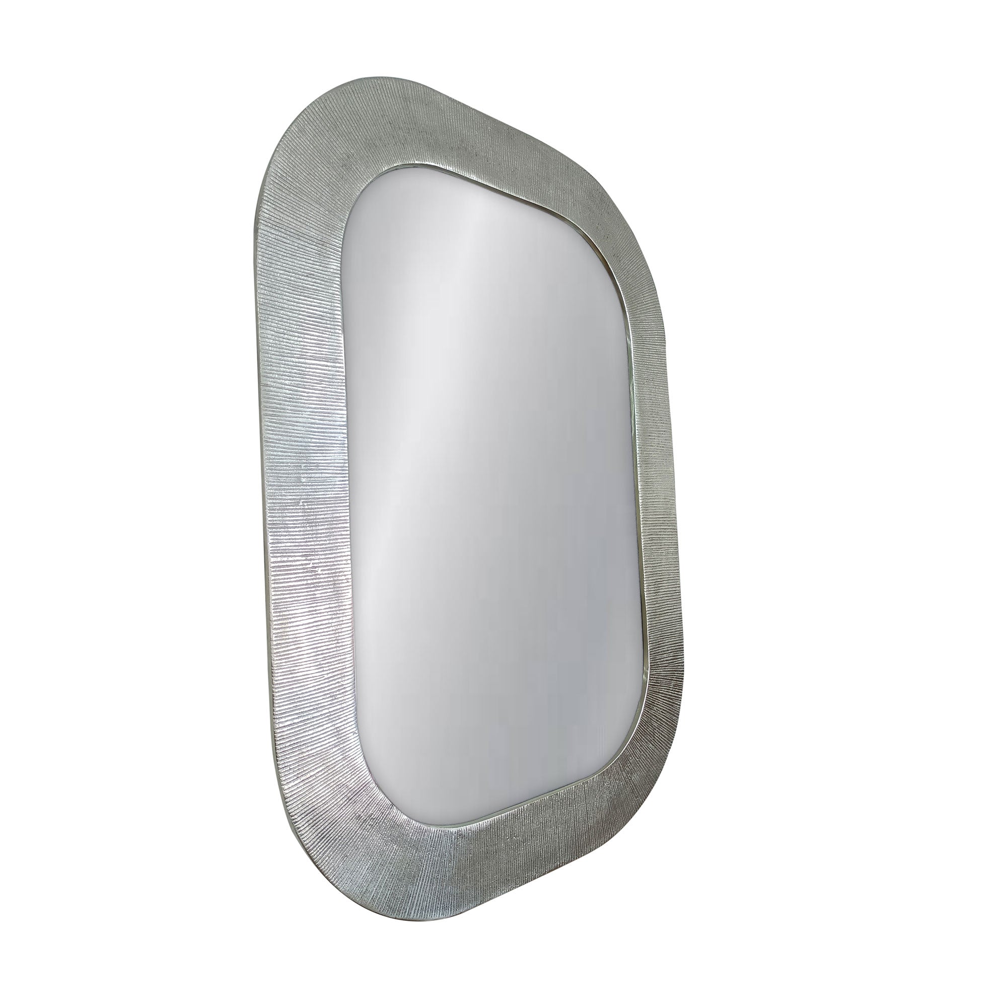 Eva Textured Metal Rectangular Mirror