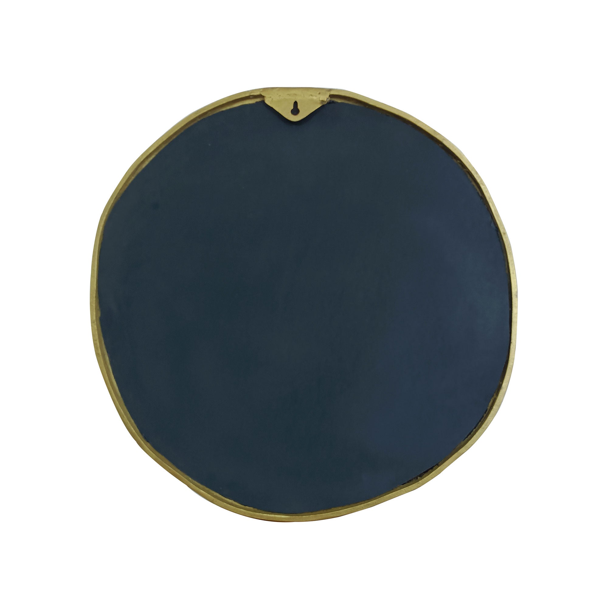 Marni Organic Round Mirror, 29"W, Antique Brass