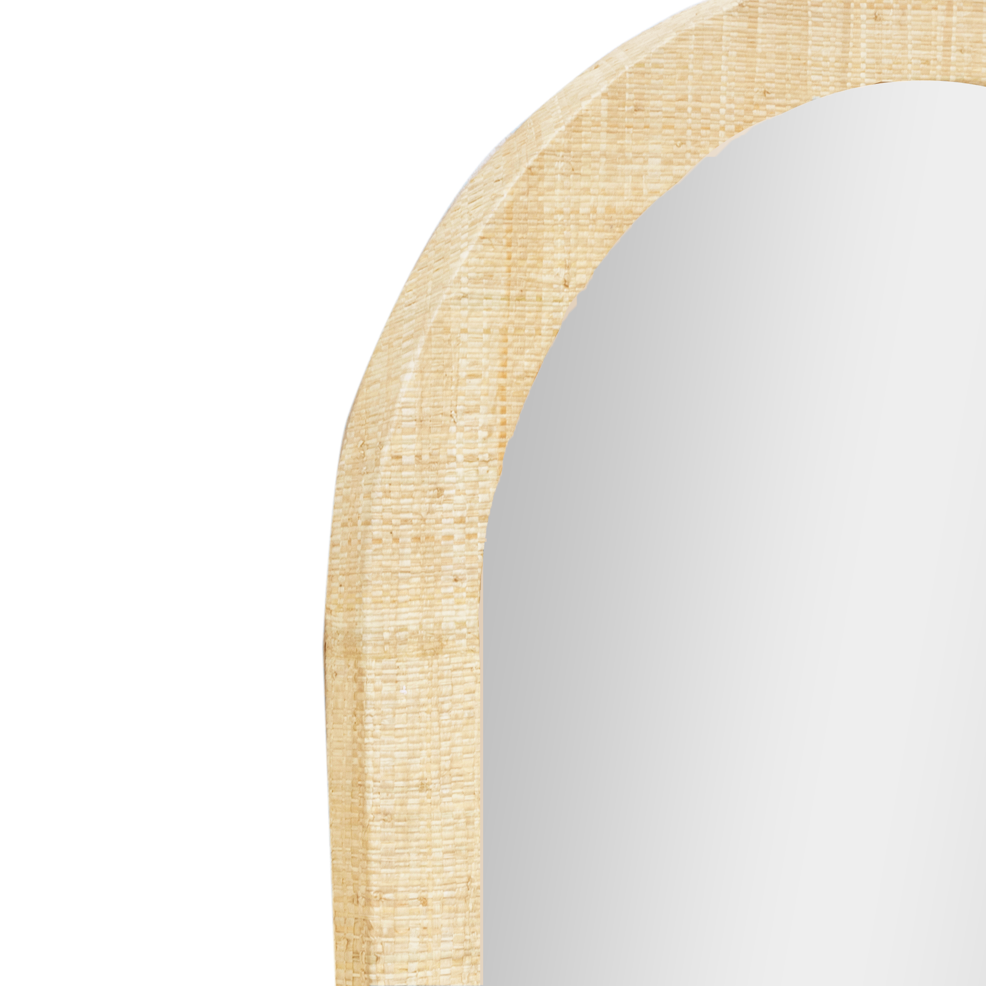 Gia Raffia Wrapped Arched Mirror