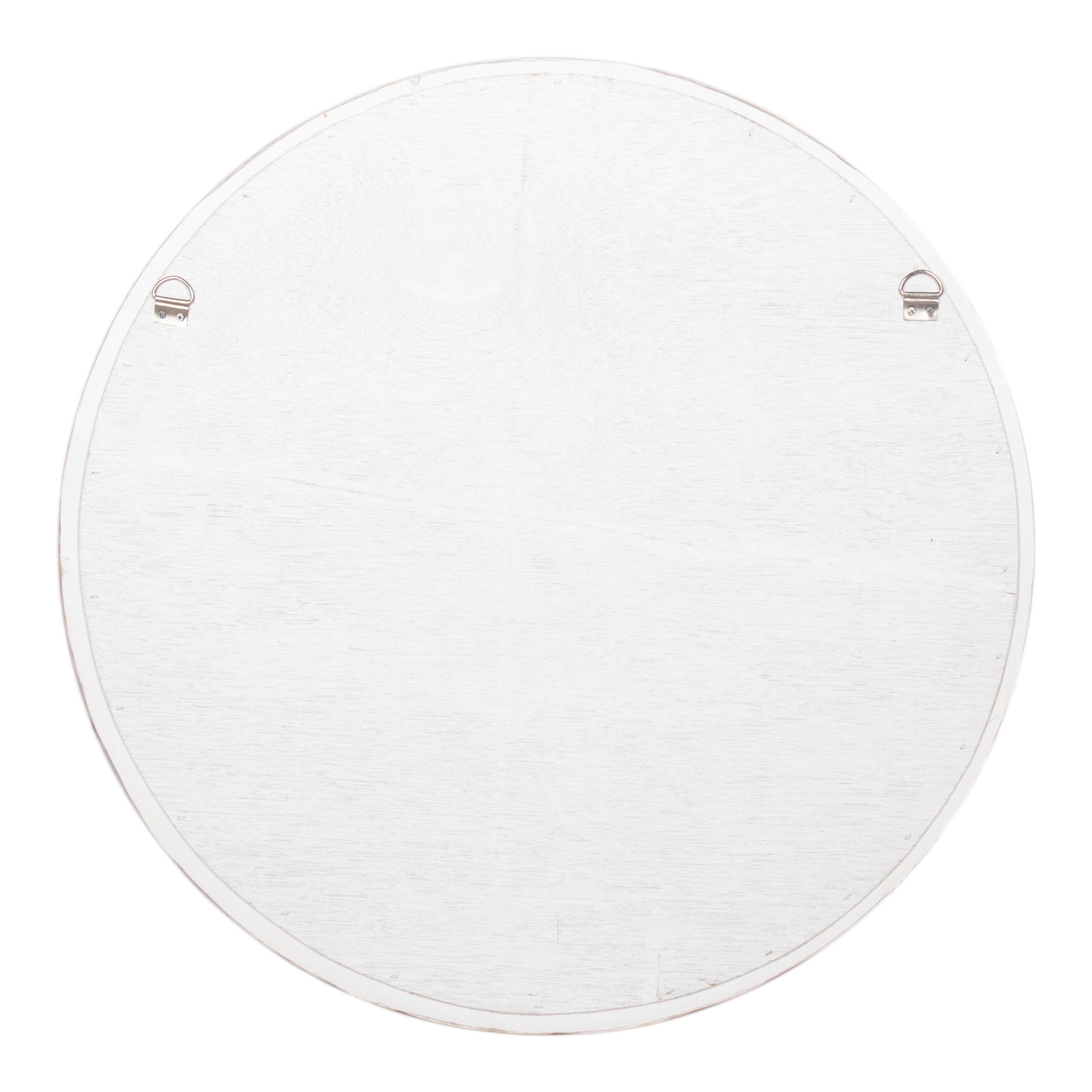 Round 30" Wide Natural Capiz Shell Frame Mirror