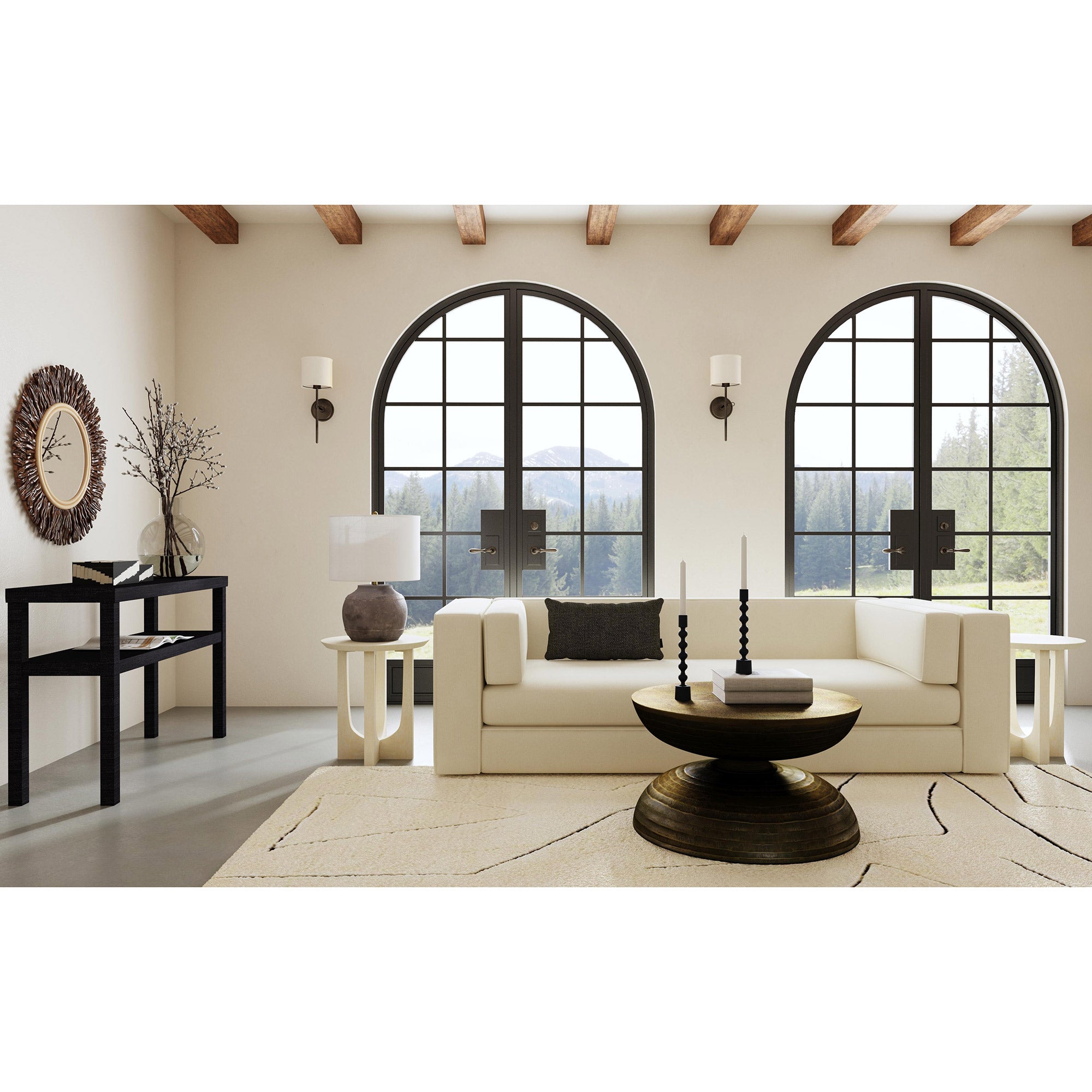 Hapsala Rattan Round Starburst Mirror