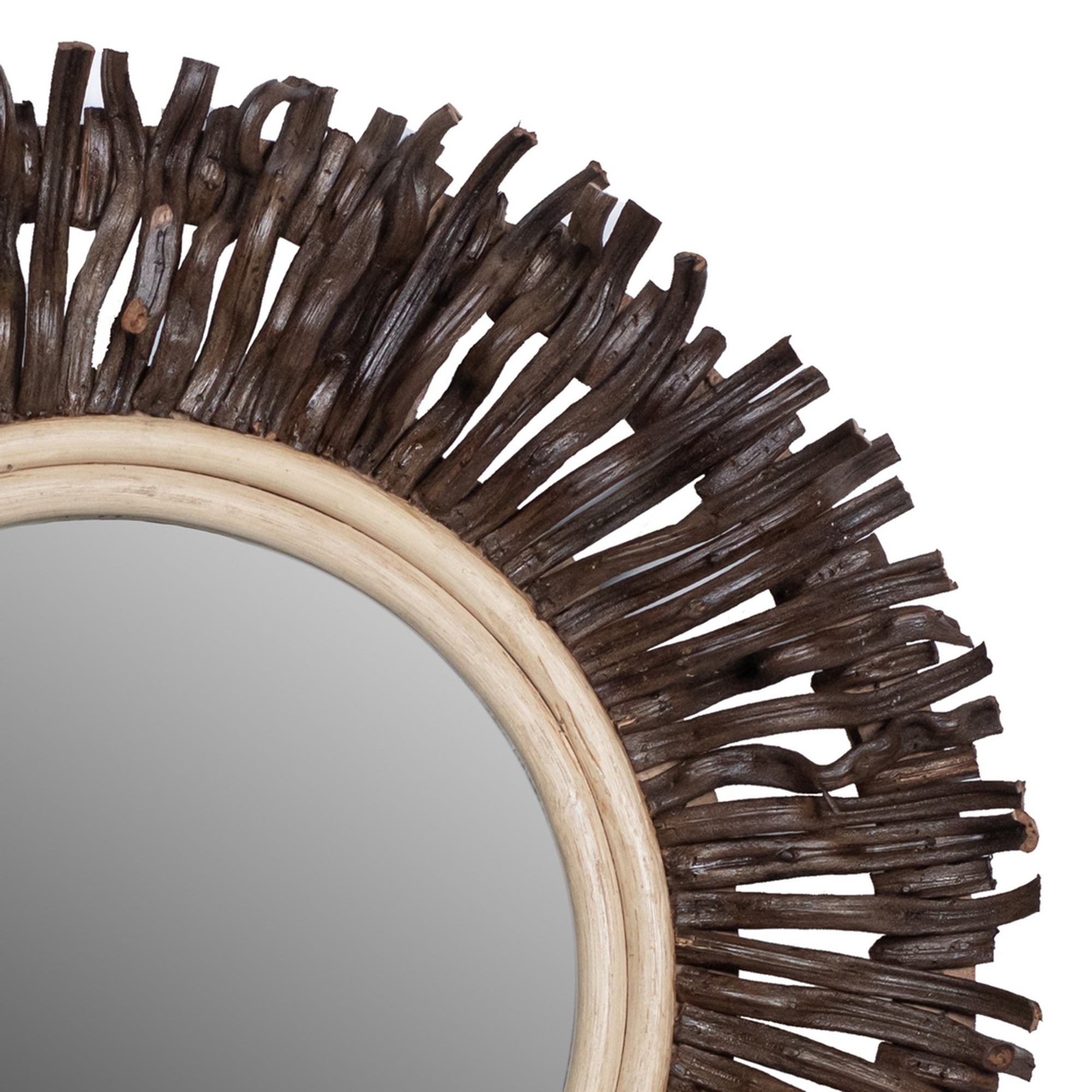 Hapsala Rattan Round Starburst Mirror
