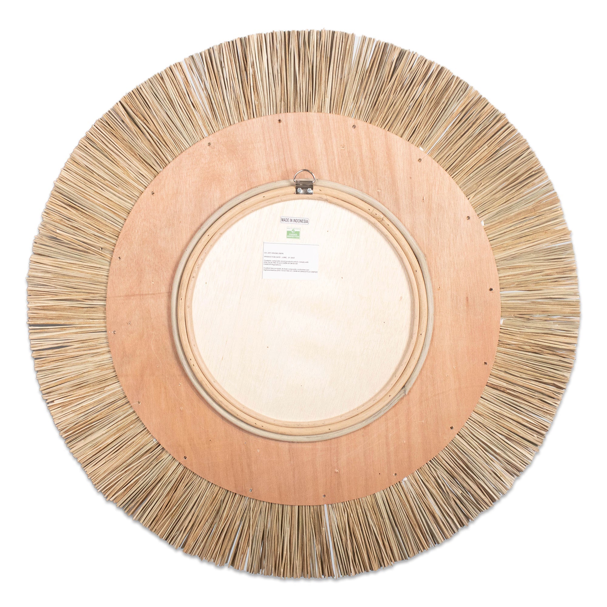 Mendong Seagrass 30" Round Mirror