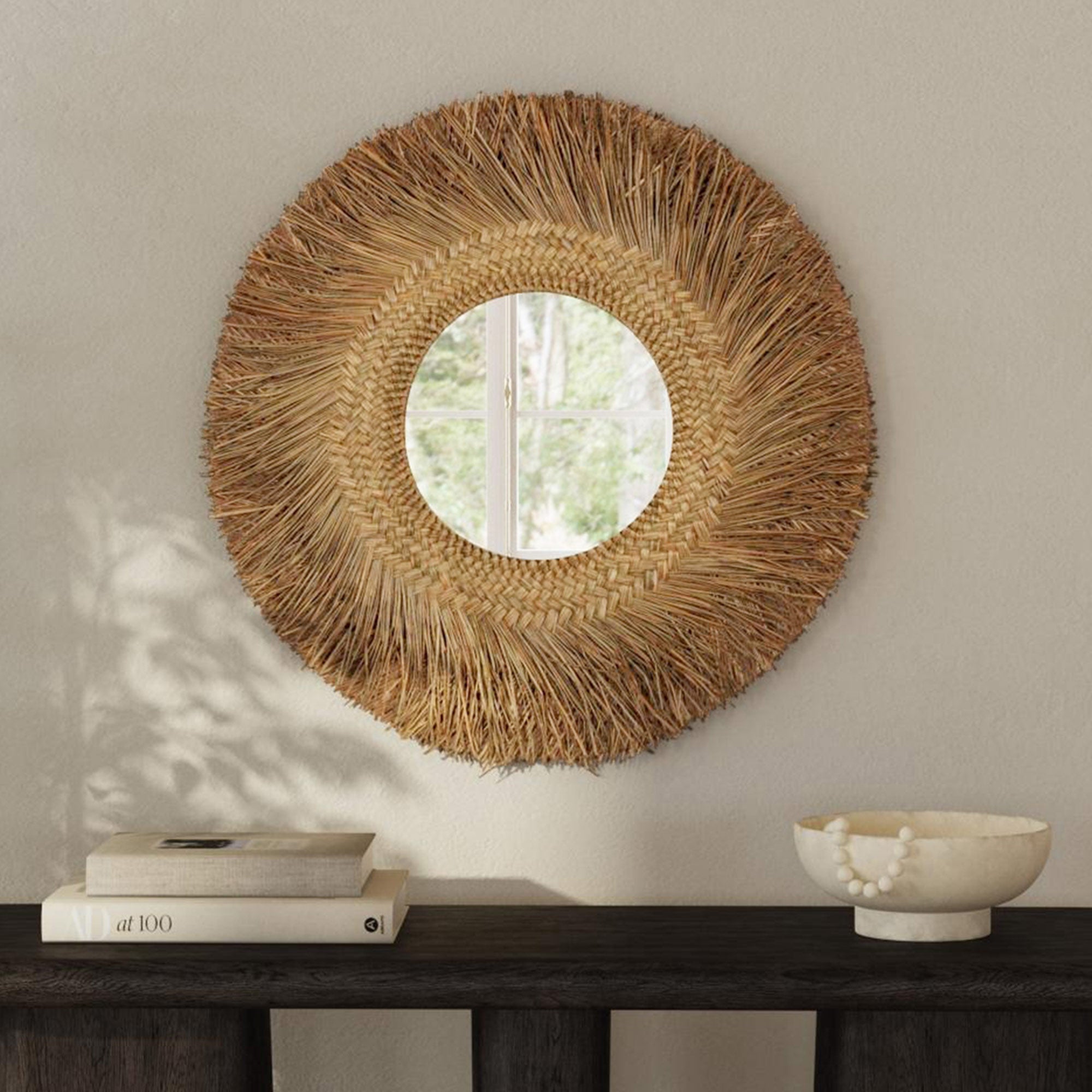 Braided Seagrass Mirror