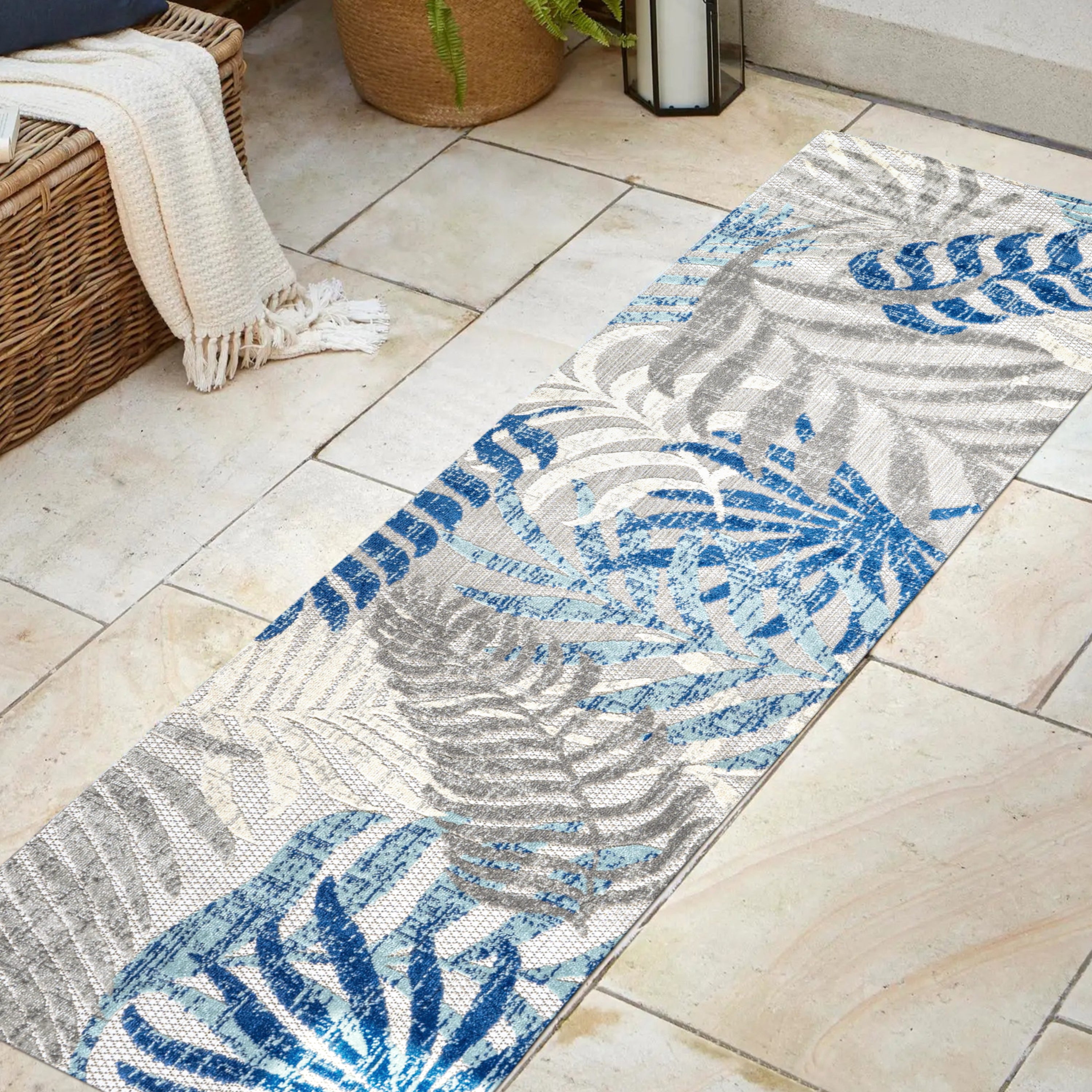 Tropics Palm Leaves Indoor/Outdoor Area Rug