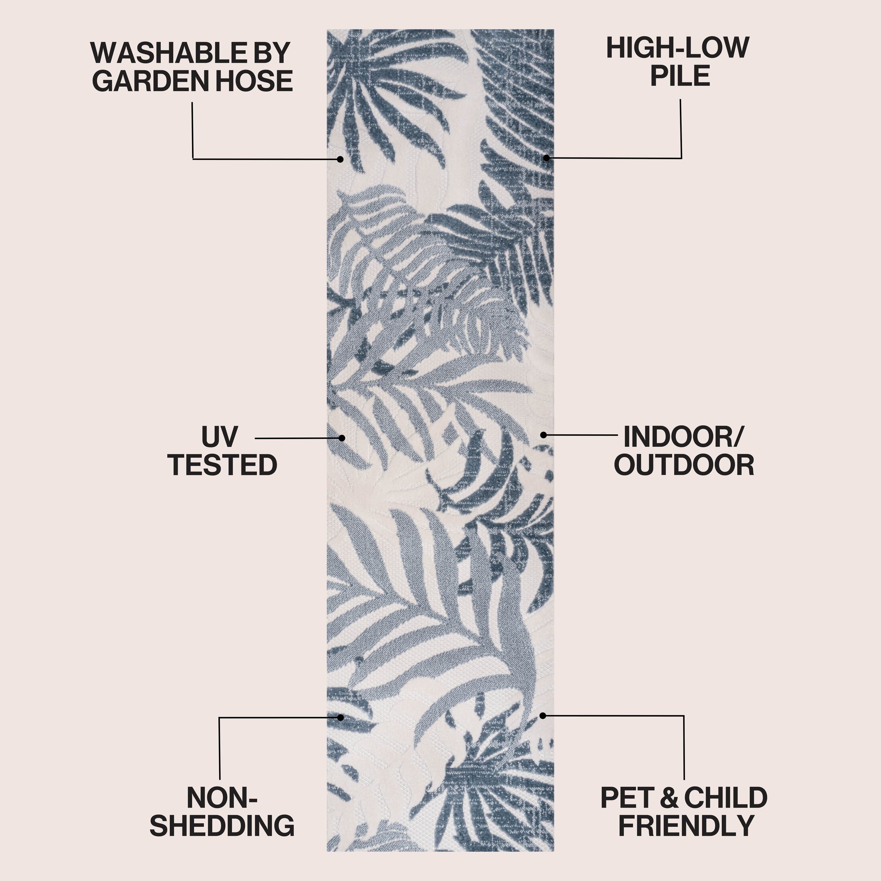 Tropics Palm Leaves II Indoor/Outdoor Rug