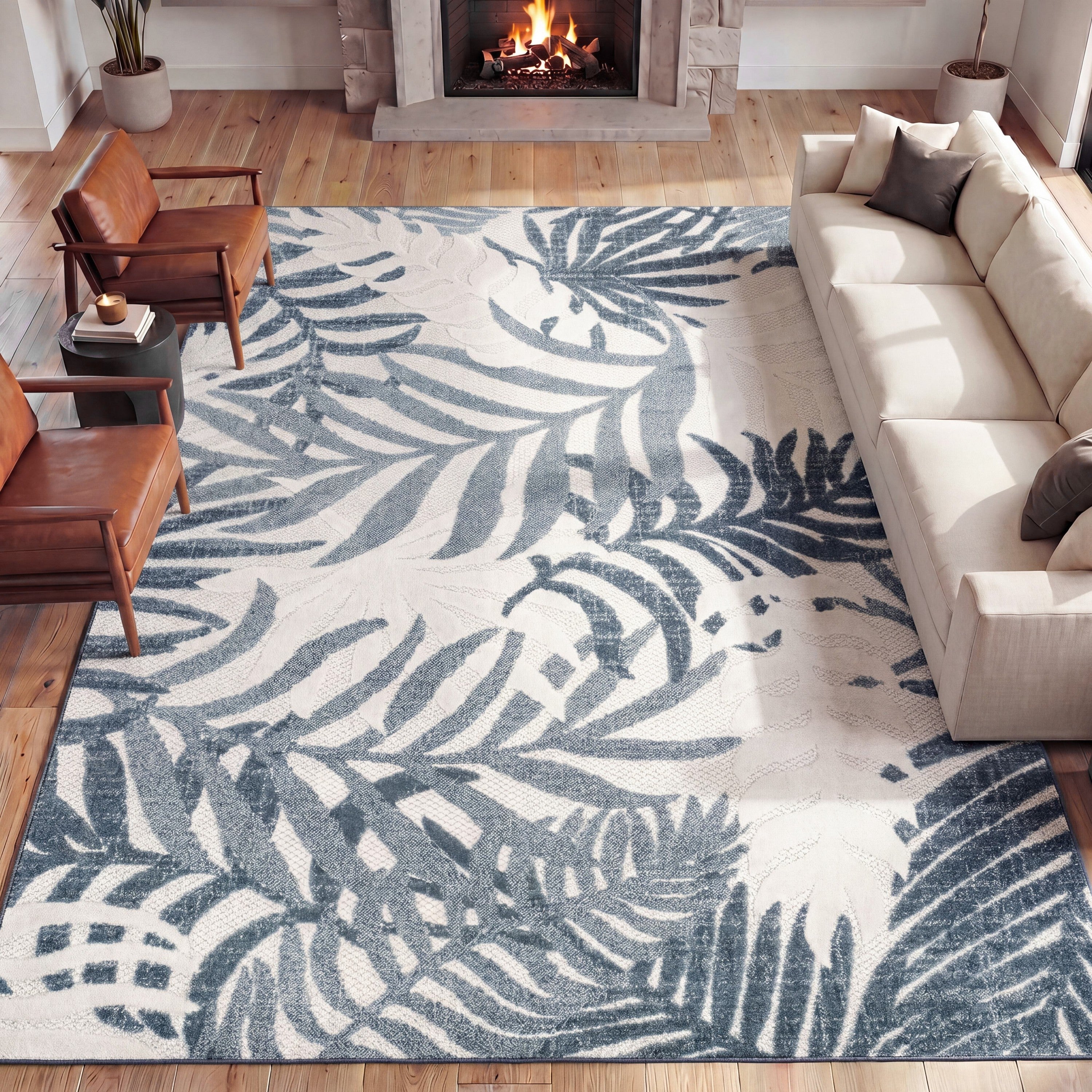 Tropics Palm Leaves II Indoor/Outdoor Rug