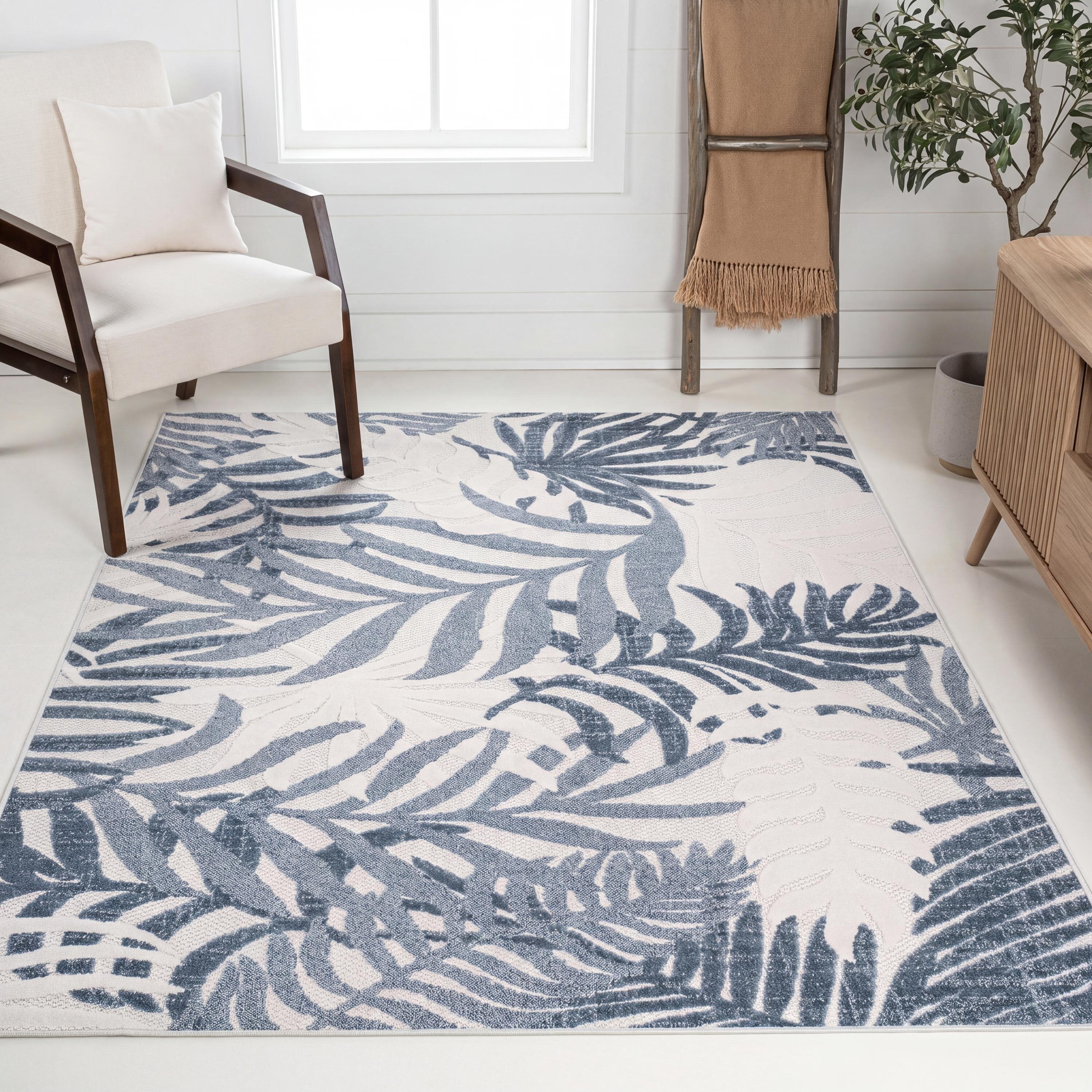 Tropics Palm Leaves II Indoor/Outdoor Rug