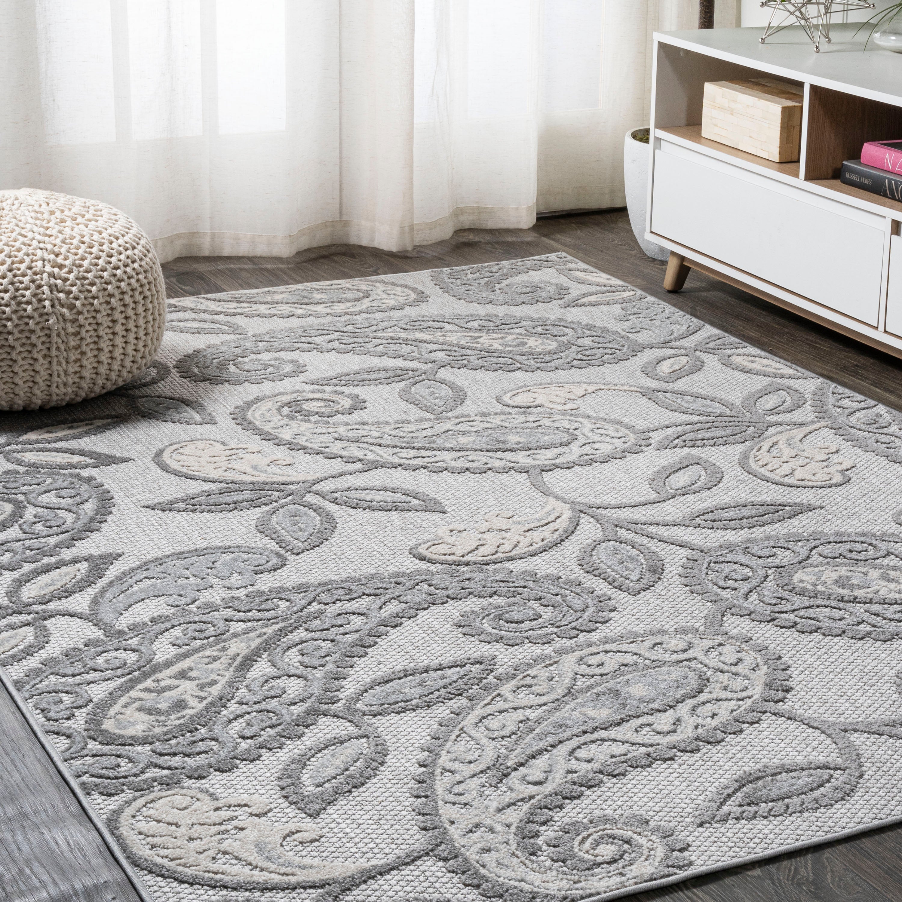 Julien Paisley High-Low Indoor/Outdoor Area Rug