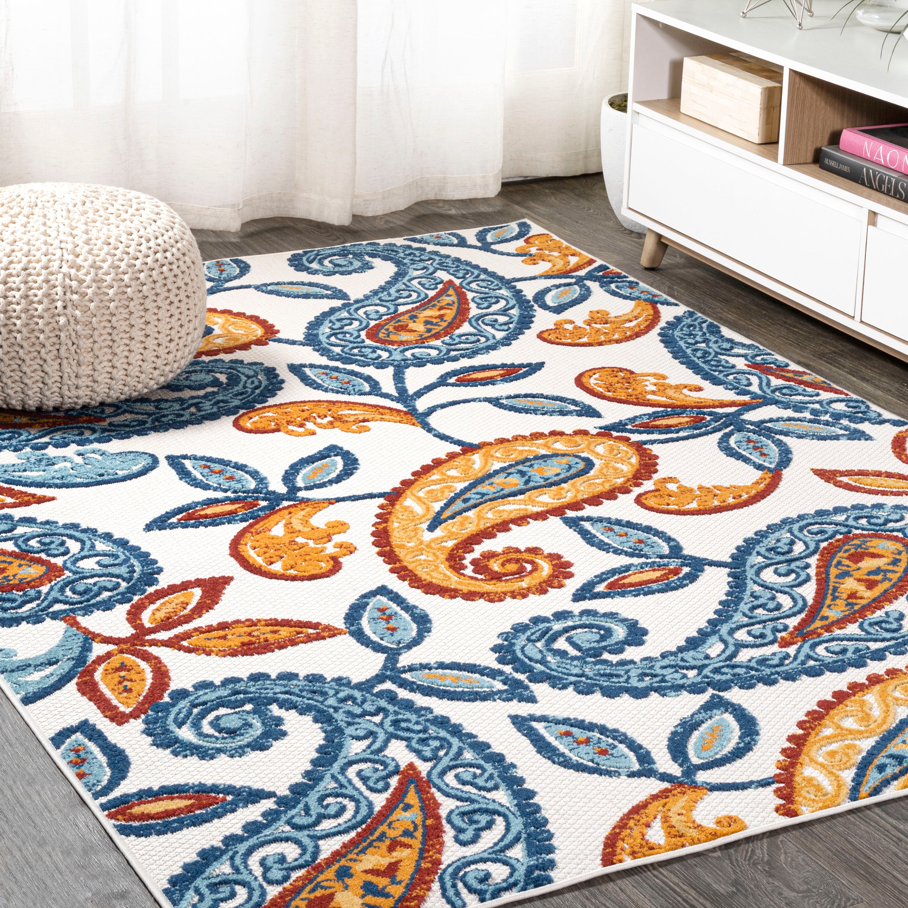 Julien Paisley High-Low Indoor/Outdoor Area Rug