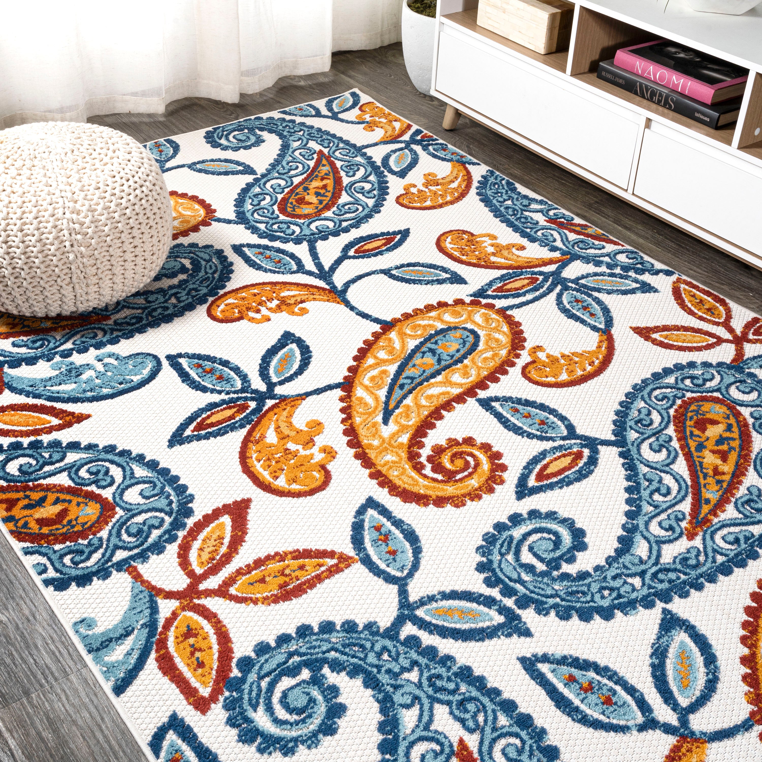 Julien Paisley High-Low Indoor/Outdoor Area Rug