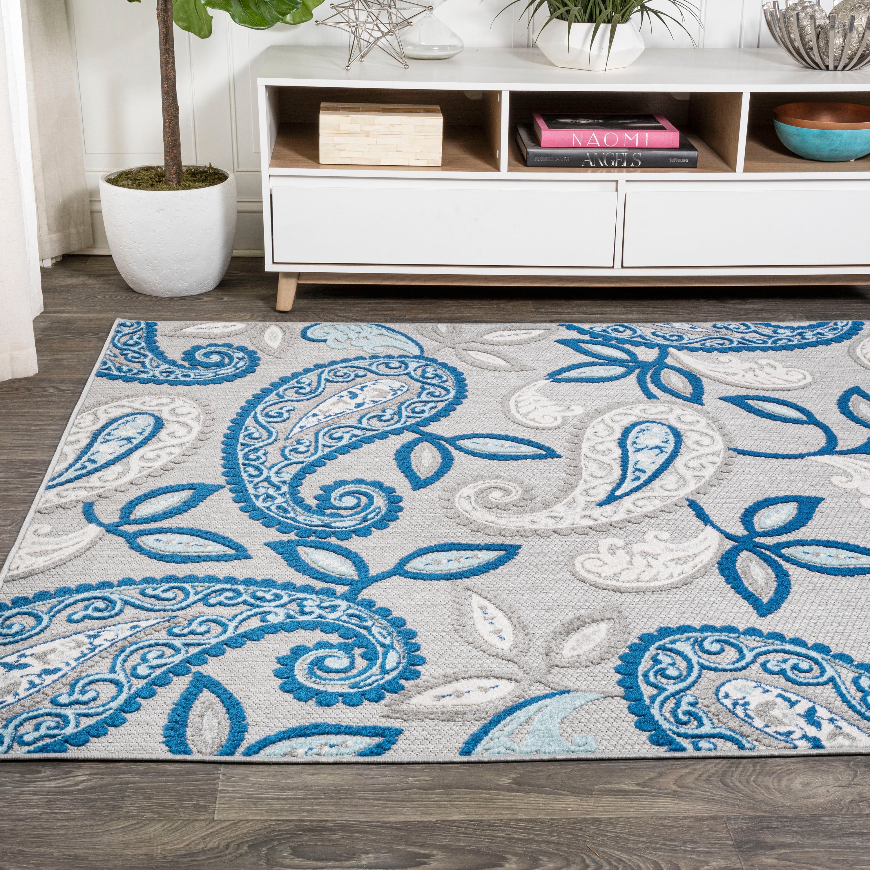 Julien Paisley High-Low Indoor/Outdoor Area Rug