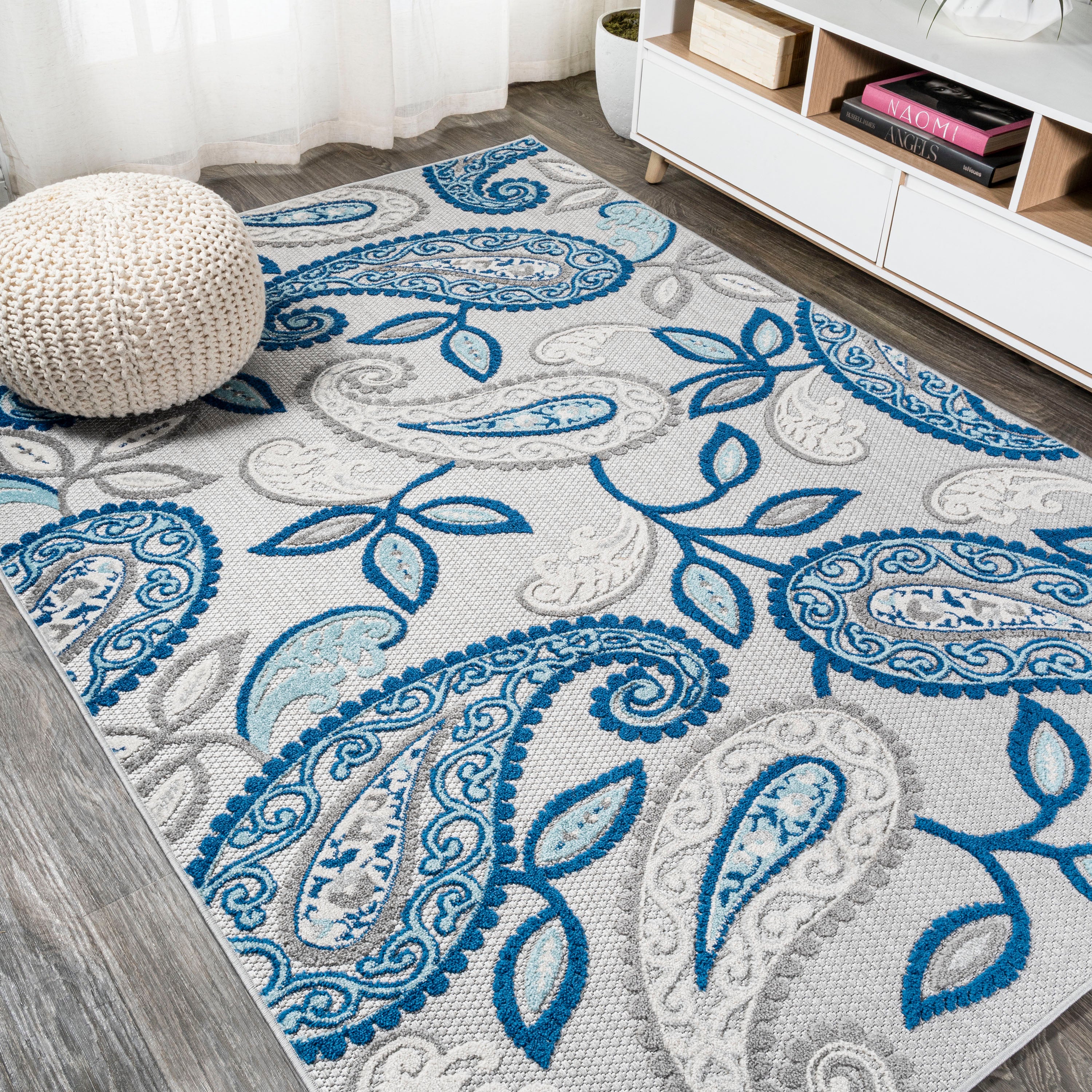 Julien Paisley High-Low Indoor/Outdoor Area Rug