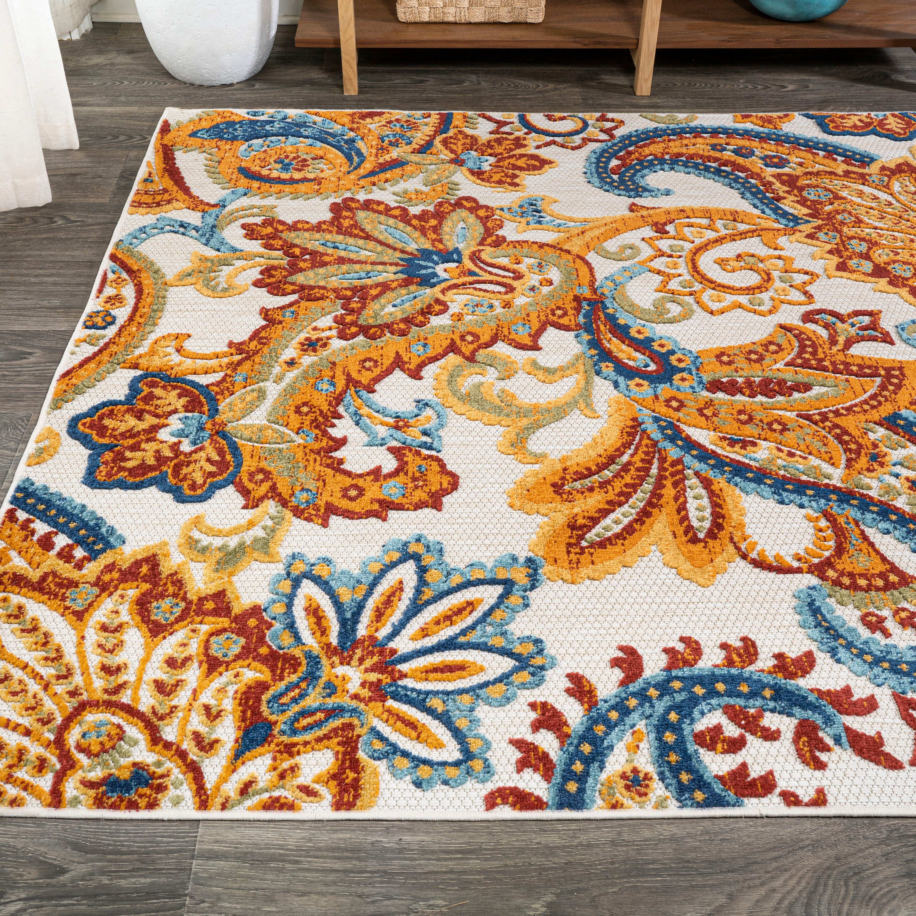 Gordes Paisley High-Low Indoor/Outdoor Area Rug