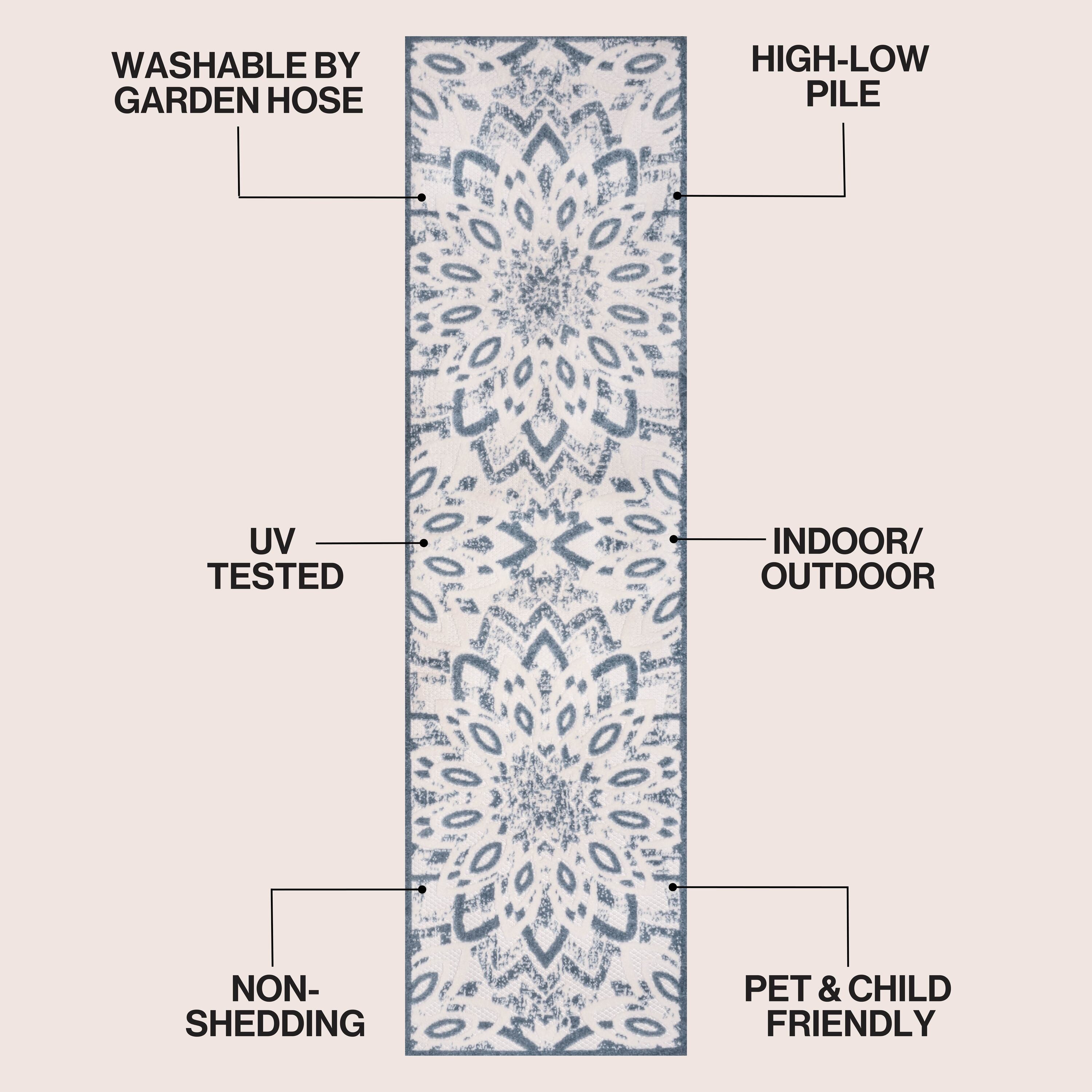 Flora Abstract Bold Mandala II Indoor/Outdoor Rug