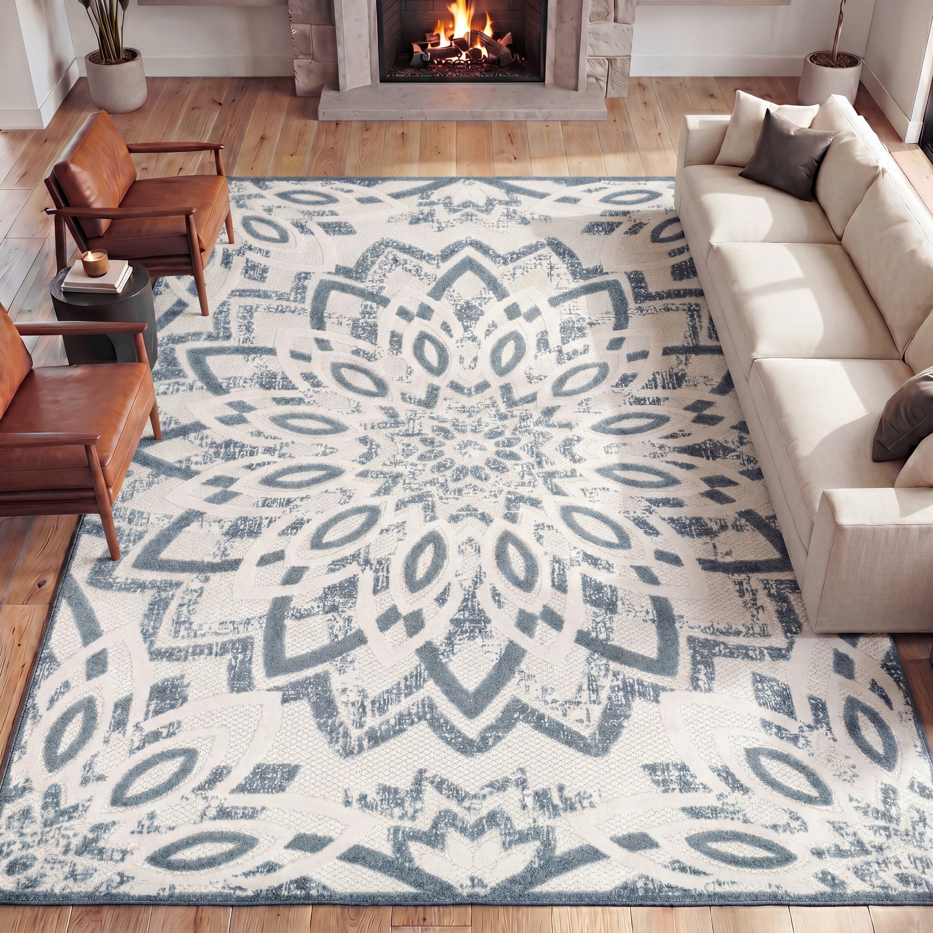 Flora Abstract Bold Mandala II Indoor/Outdoor Rug