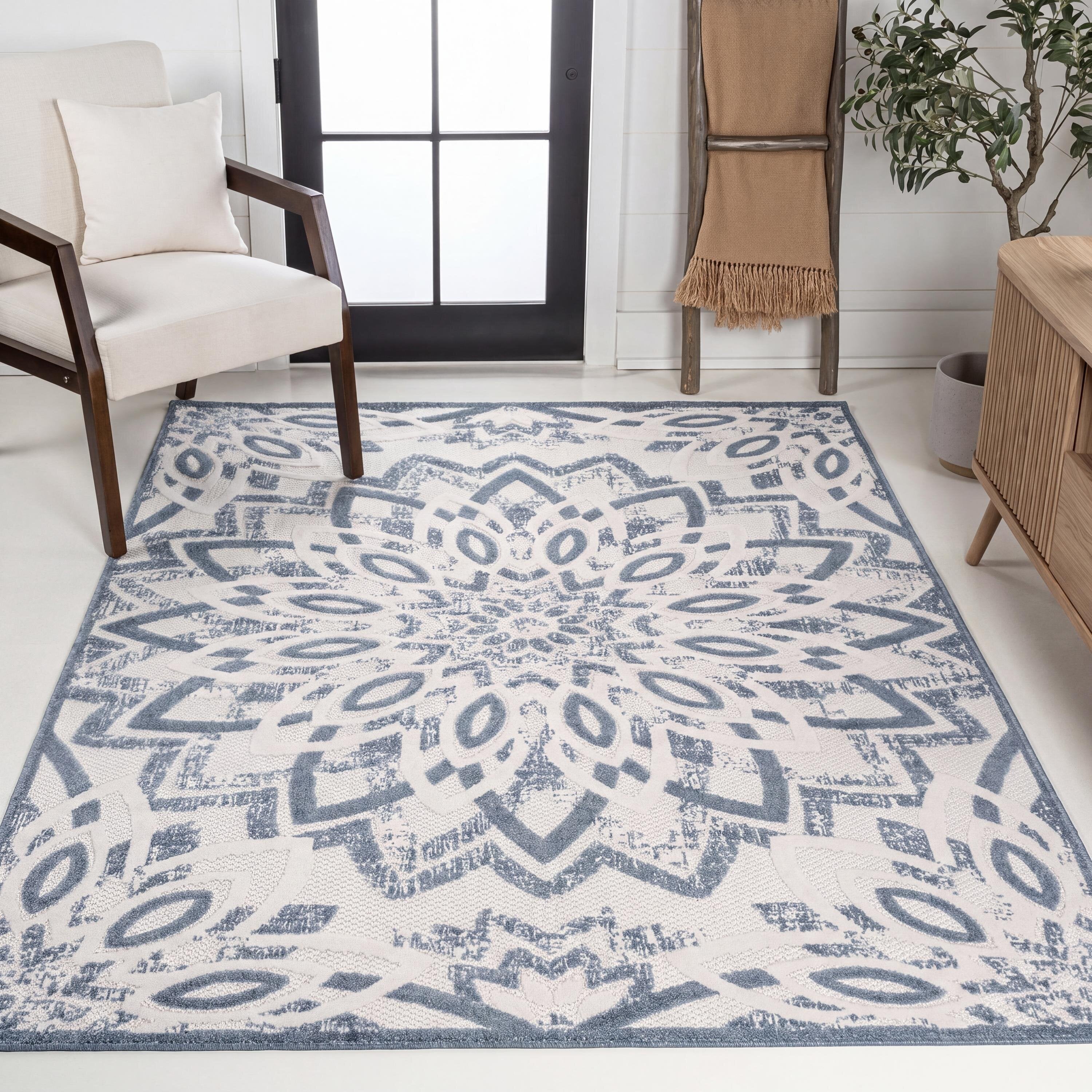 Flora Abstract Bold Mandala II Indoor/Outdoor Rug