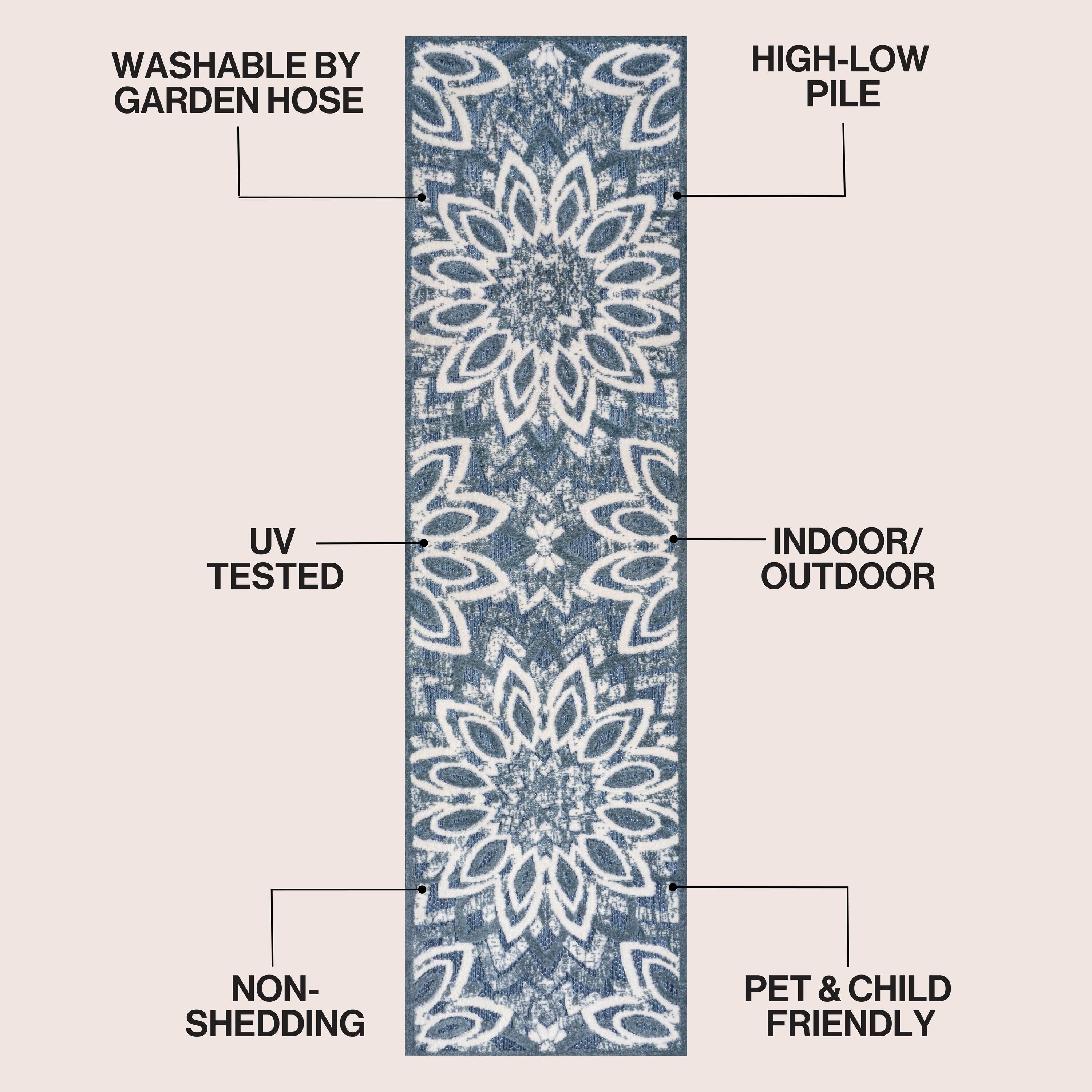 Flora Abstract Bold Mandala II Indoor/Outdoor Rug