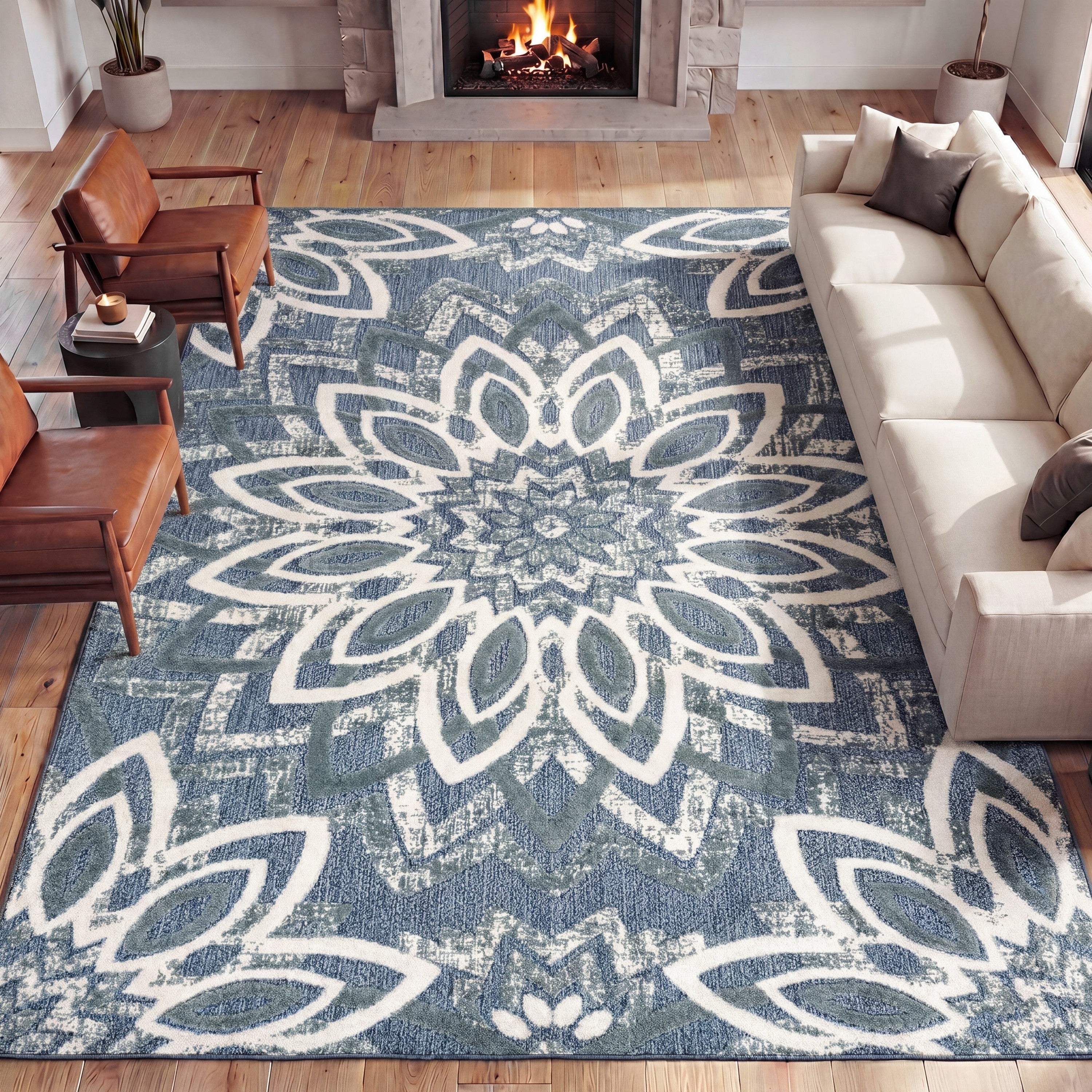 Flora Abstract Bold Mandala II Indoor/Outdoor Rug