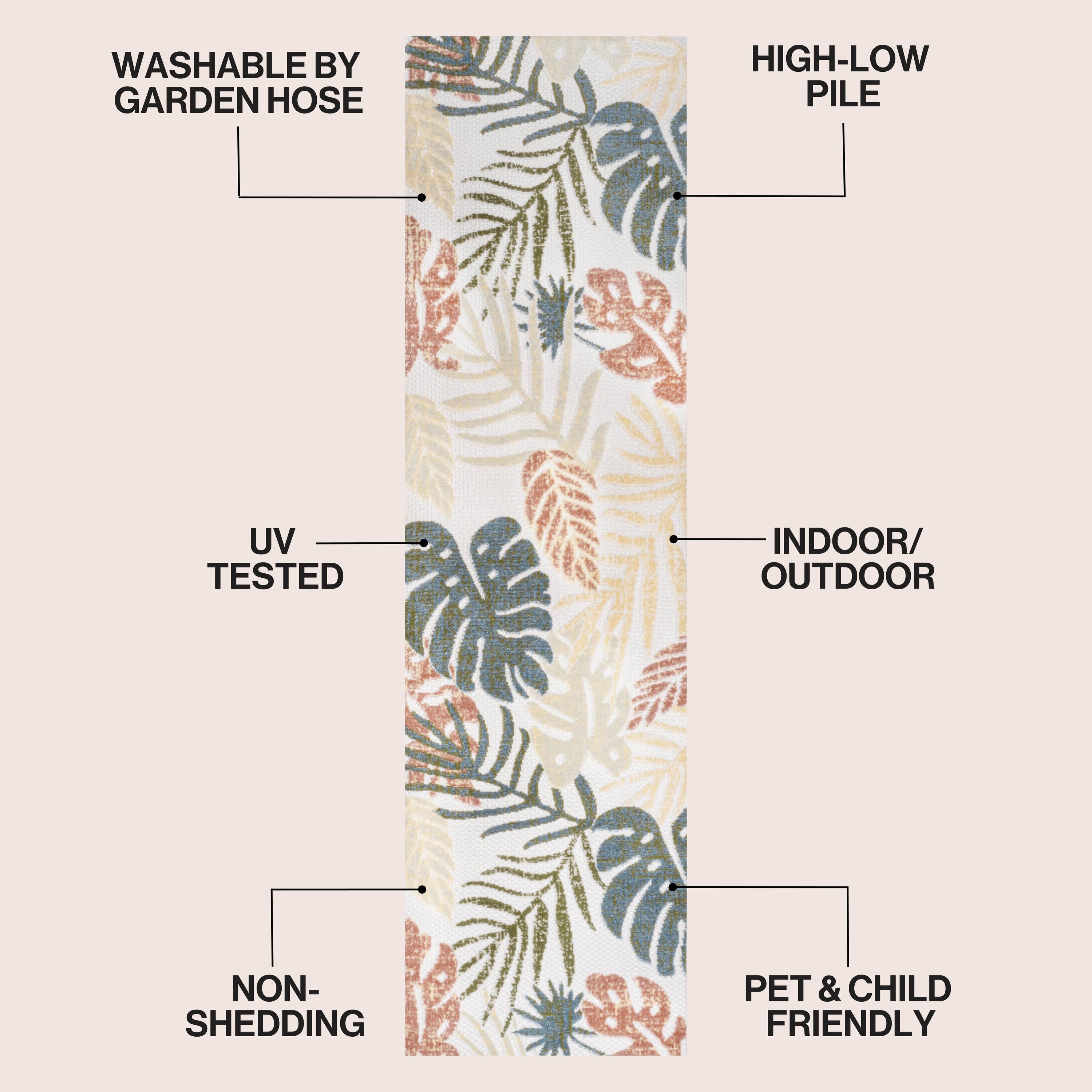 Monstera Tropical Leaf II Indoor/Outdoor Rug