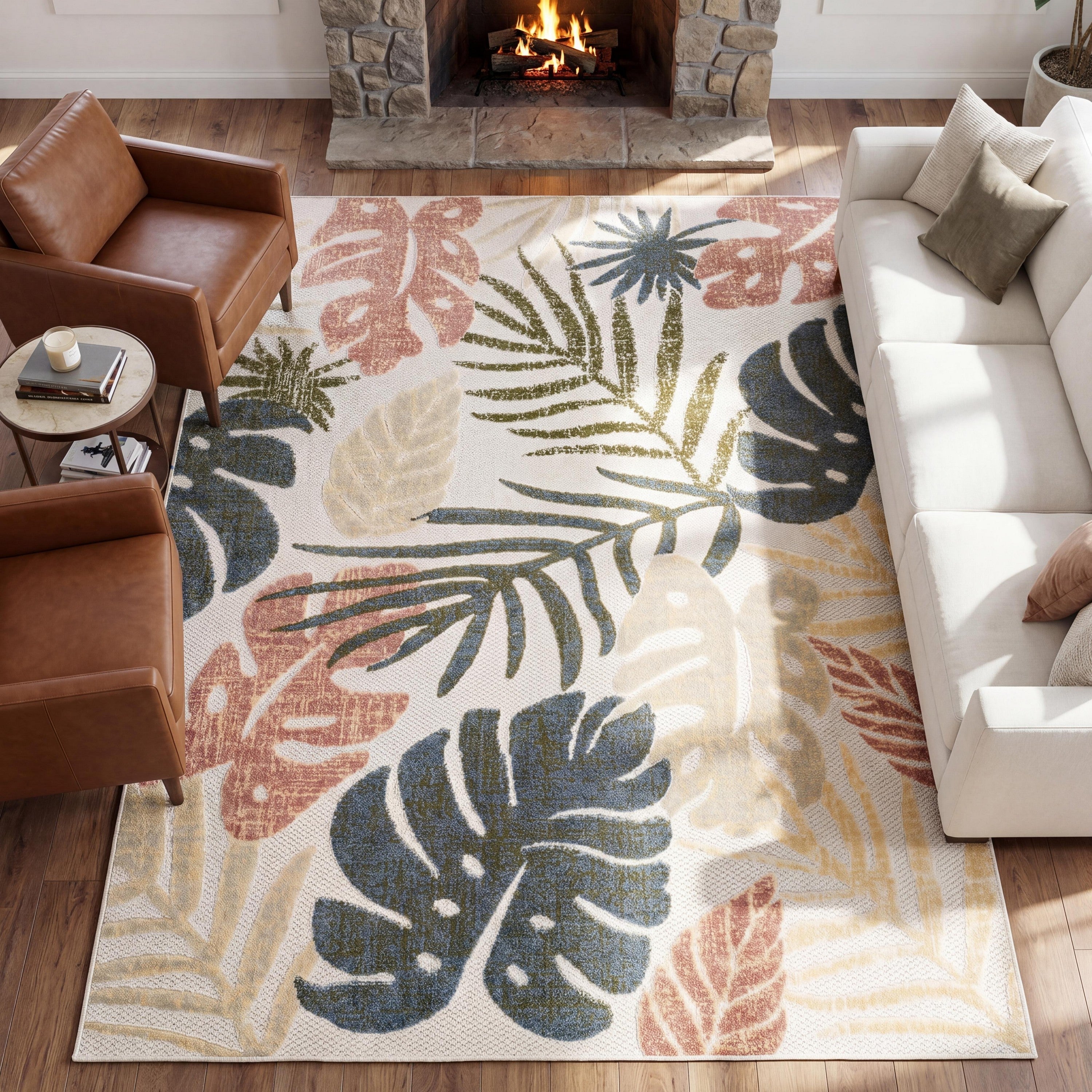 Monstera Tropical Leaf II Indoor/Outdoor Rug