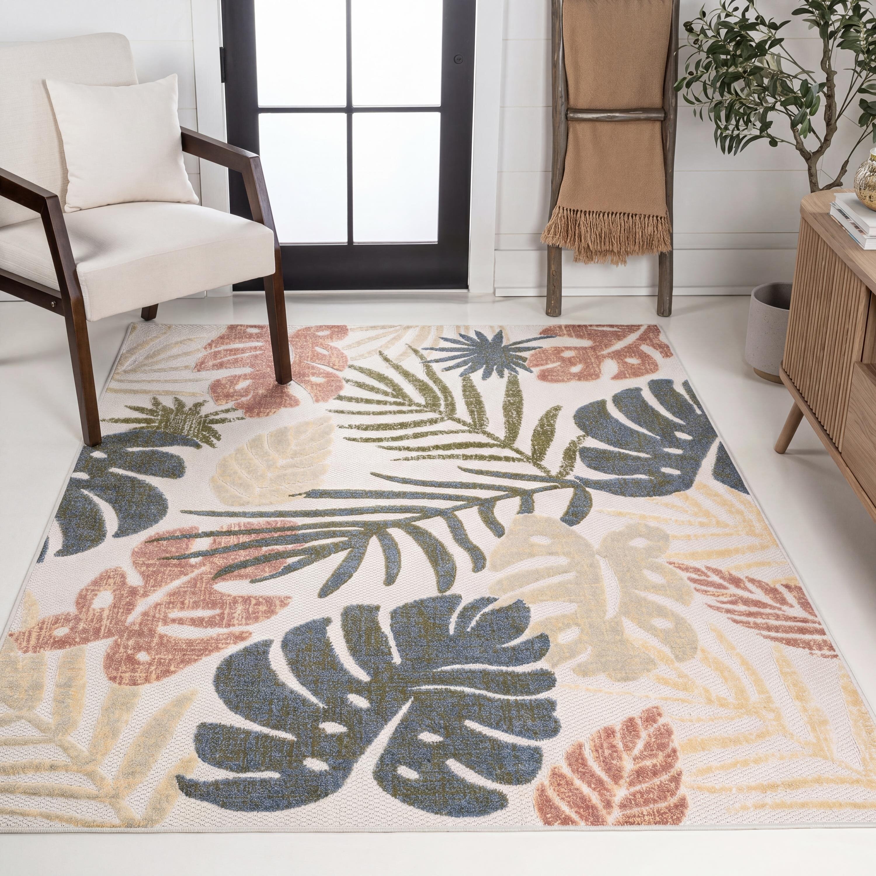 Monstera Tropical Leaf II Indoor/Outdoor Rug