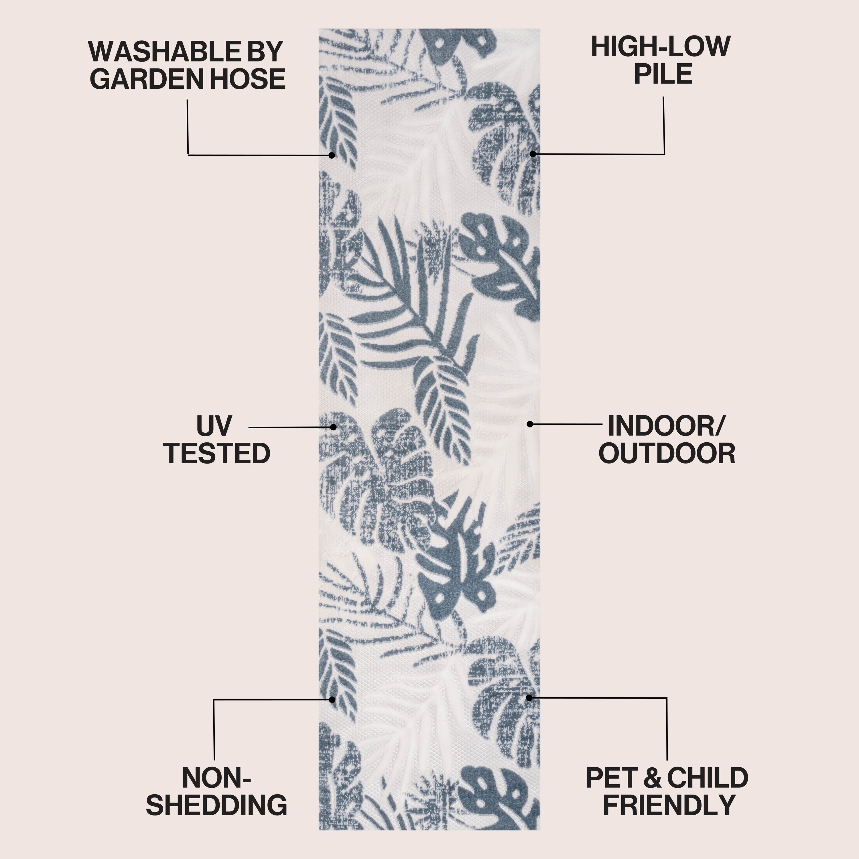 Monstera Tropical Leaf II Indoor/Outdoor Rug