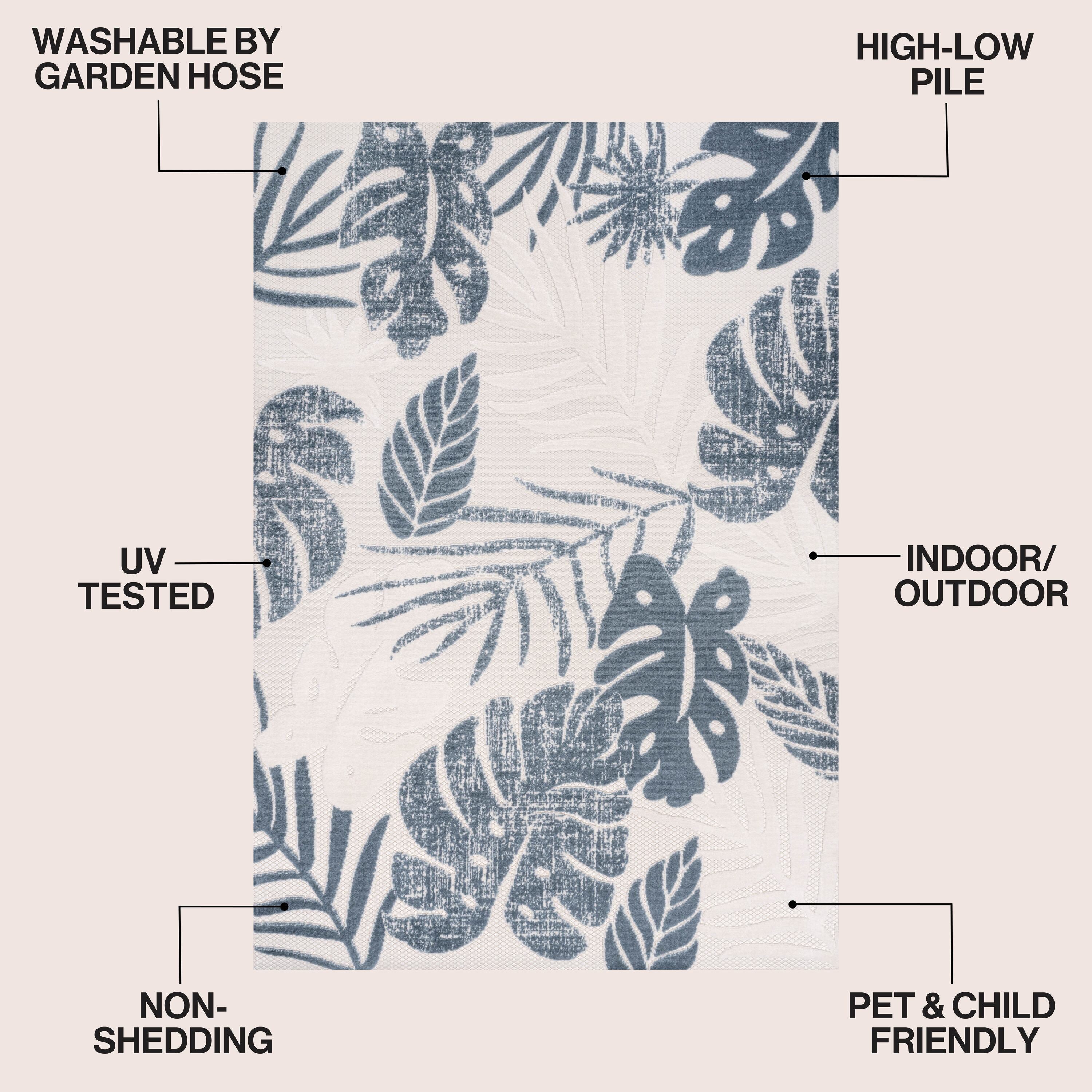 Monstera Tropical Leaf II Indoor/Outdoor Rug