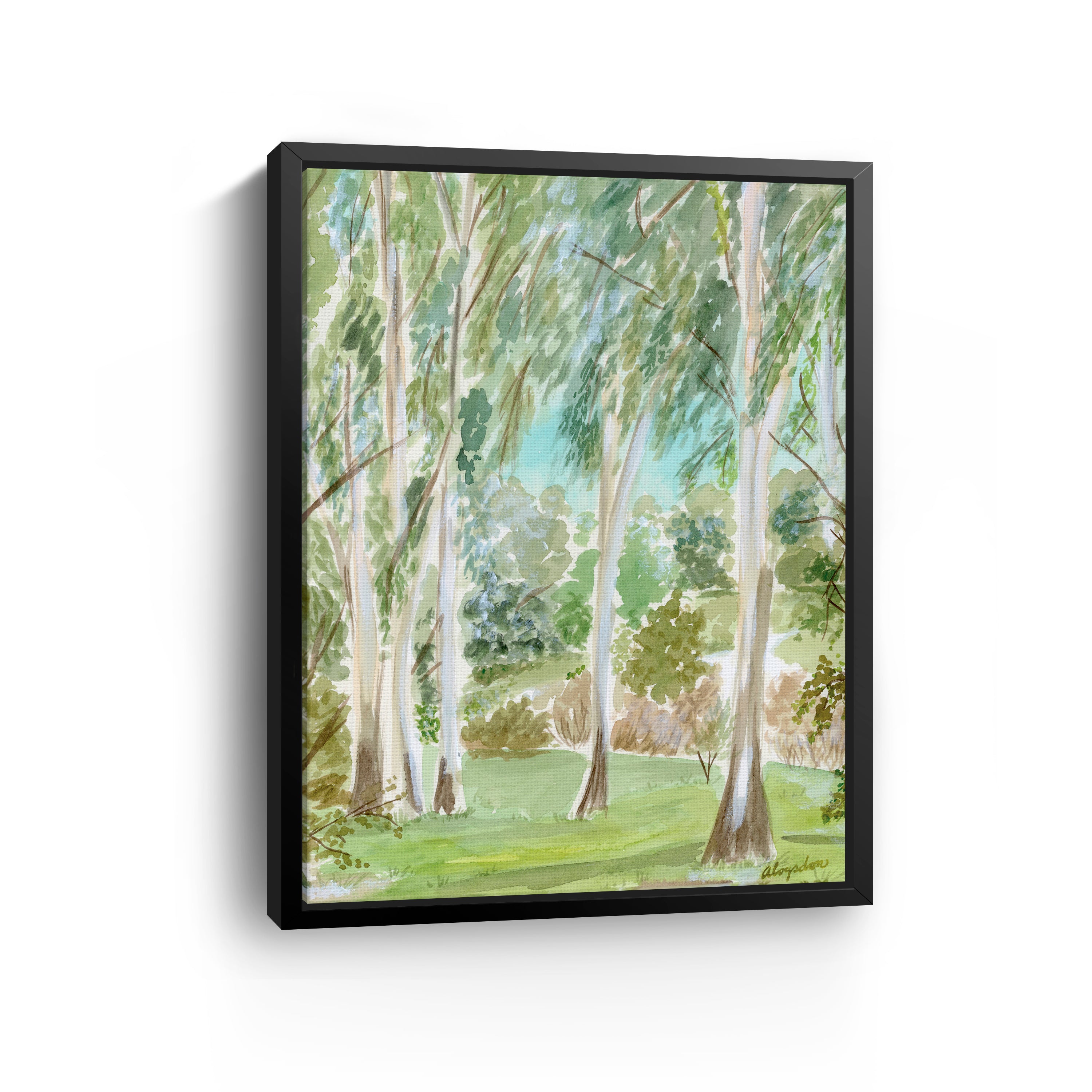Watercolor Ojai Eucalyptus Canvas Giclee