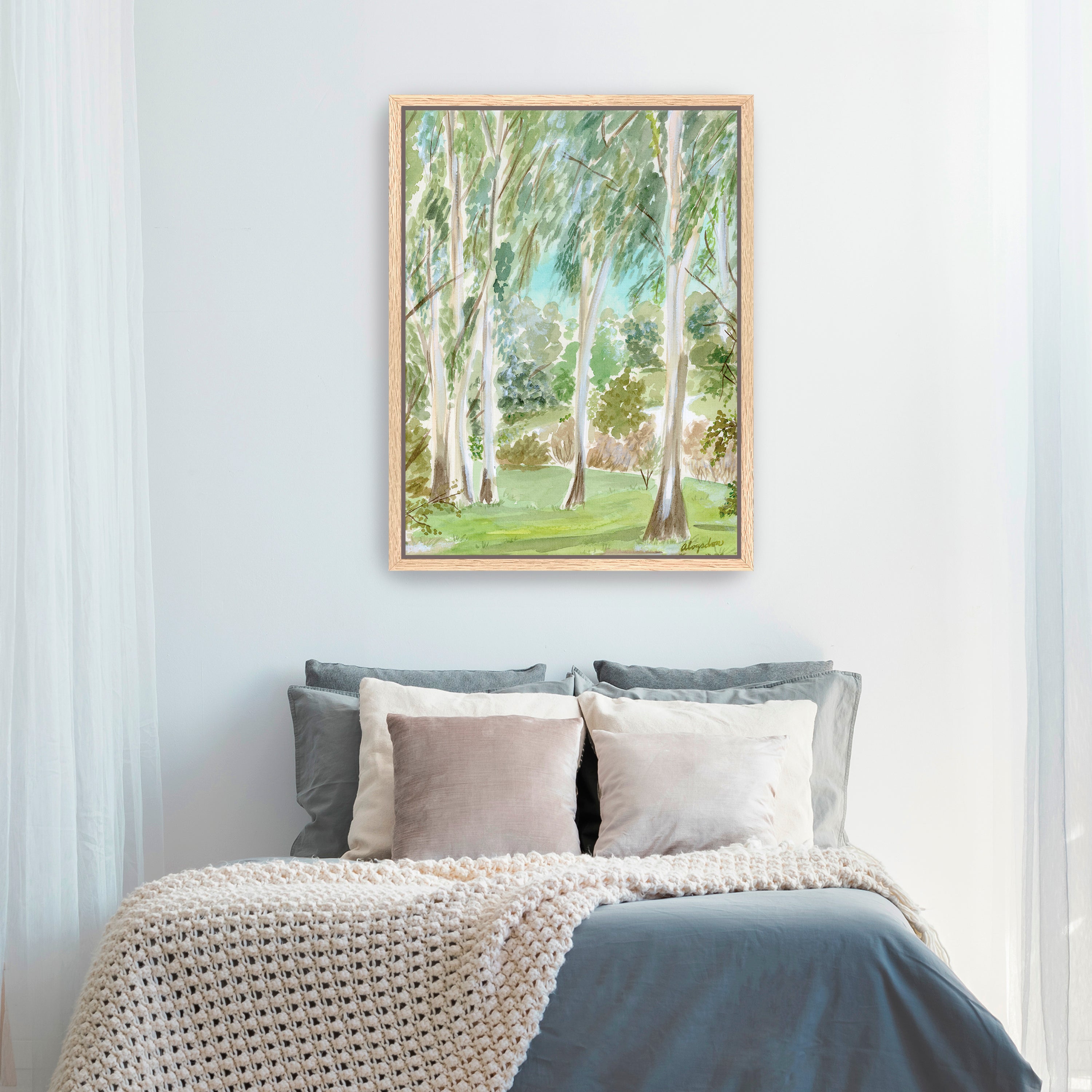 Watercolor Ojai Eucalyptus Canvas Giclee