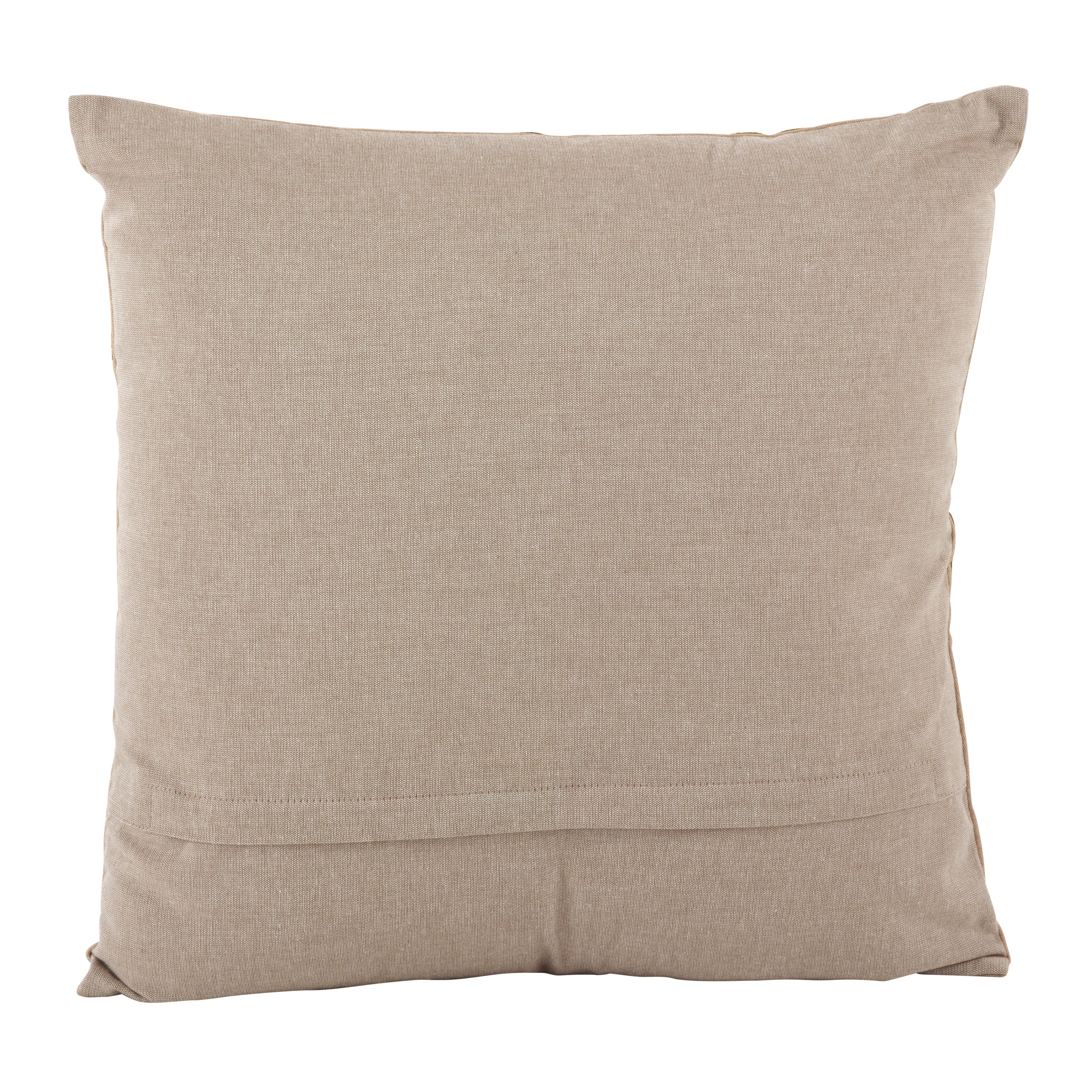 Embroidered Floral Design Cotton Poly Filled Throw Pillow