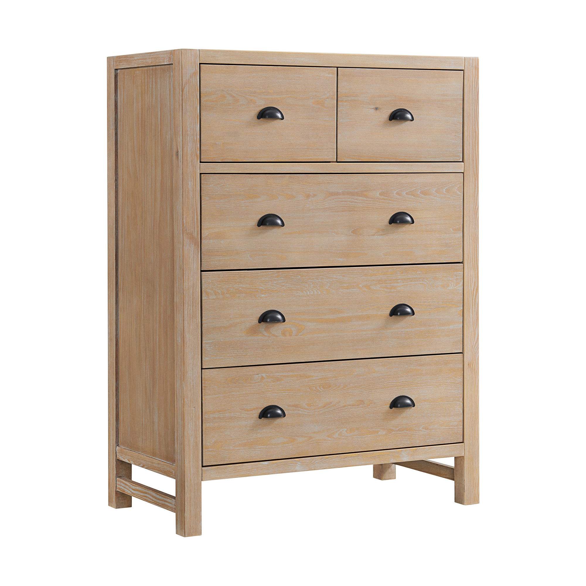 Arden 5-Piece Wood Bedroom Set with Bed, Two 2-Drawer Nightstand, 5-Drawer Chest, 6-Drawer Dresser