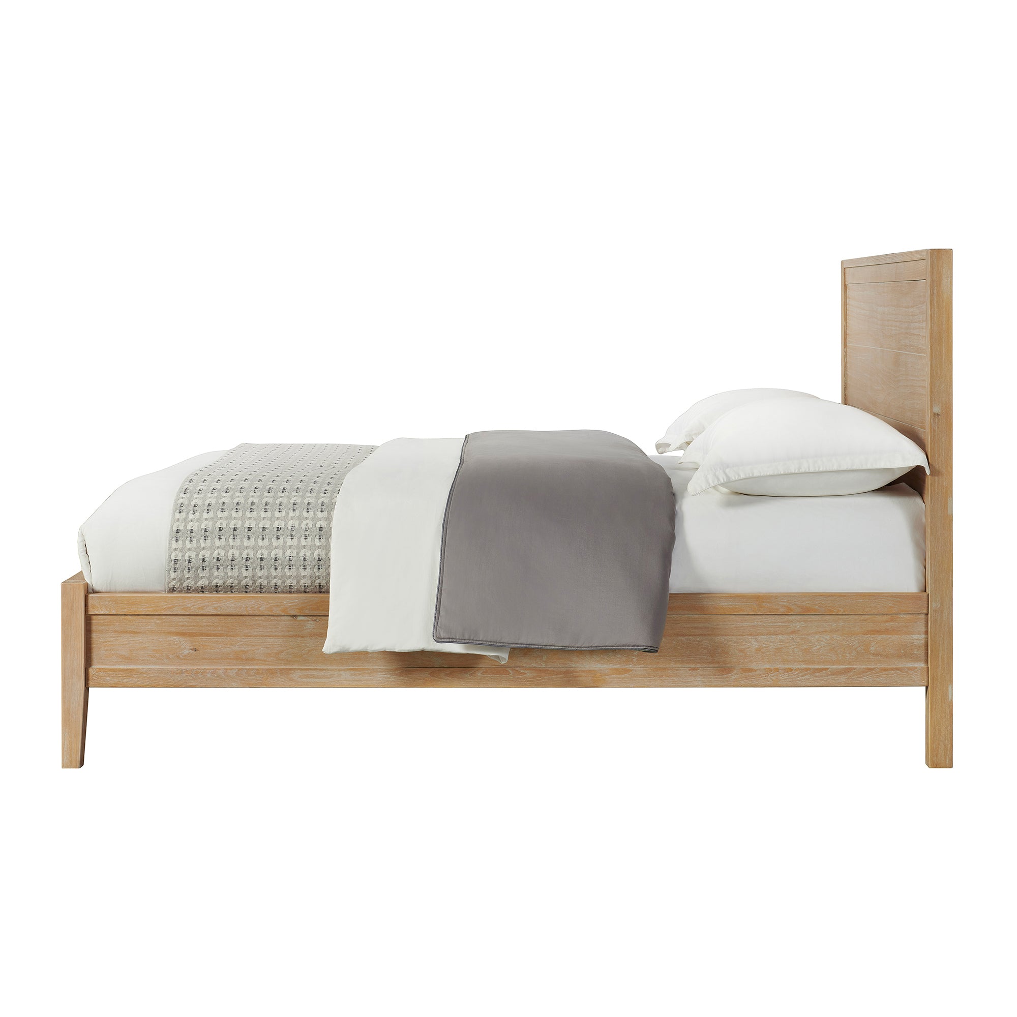Arden 5-Piece Wood Bedroom Set with Bed, Two 2- Nightstands with open shelf, 5-Drawer Chest, 6-Drawer Dresser