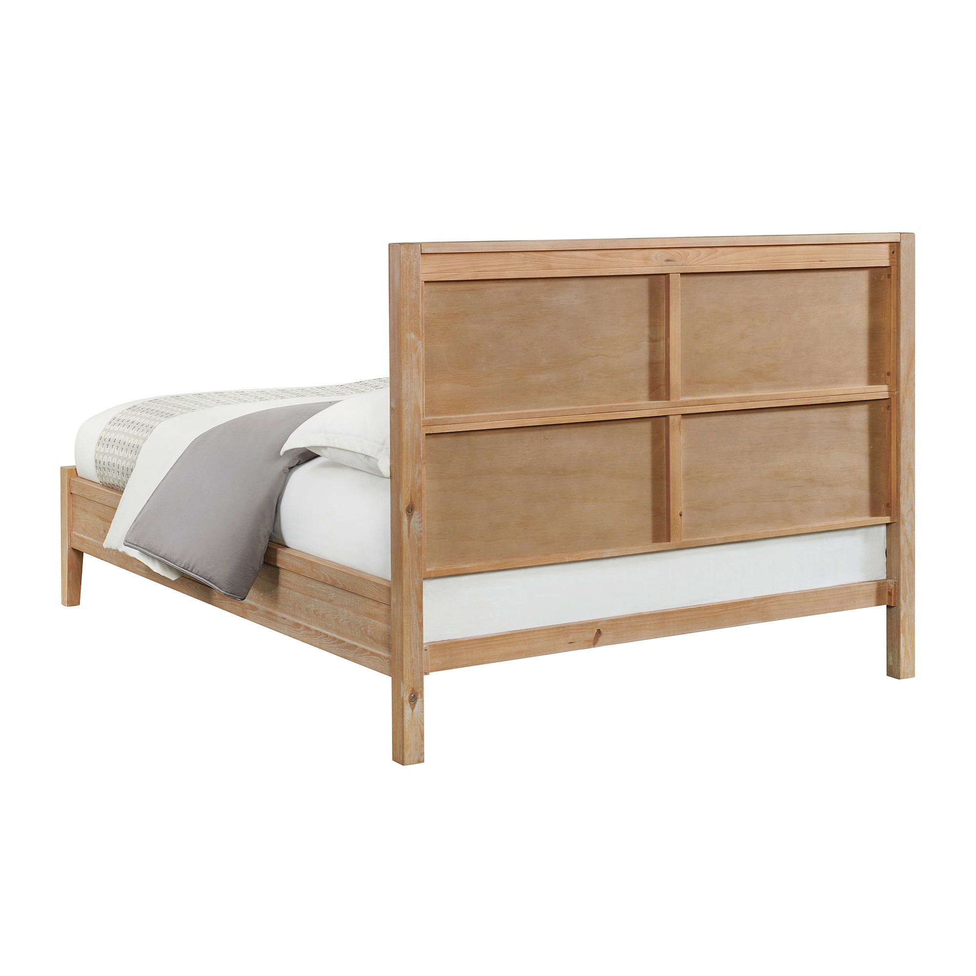 Arden 5-Piece Wood Bedroom Set with Bed, Two 2- Nightstands with open shelf, 5-Drawer Chest, 6-Drawer Dresser