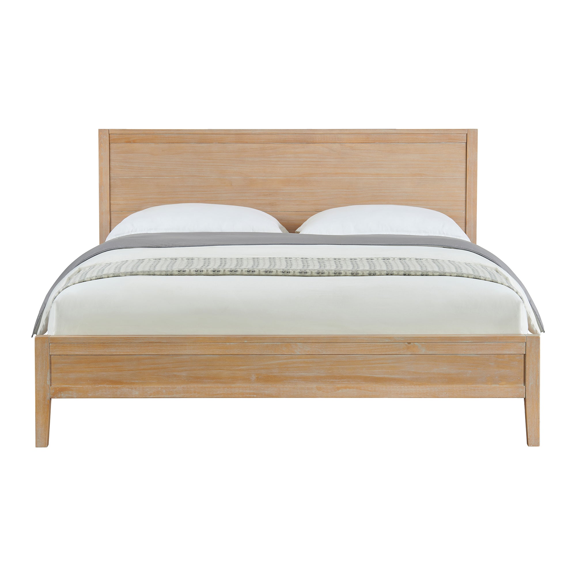 Arden 5-Piece Wood Bedroom Set with Bed, Two 2- Nightstands with open shelf, 5-Drawer Chest, 6-Drawer Dresser