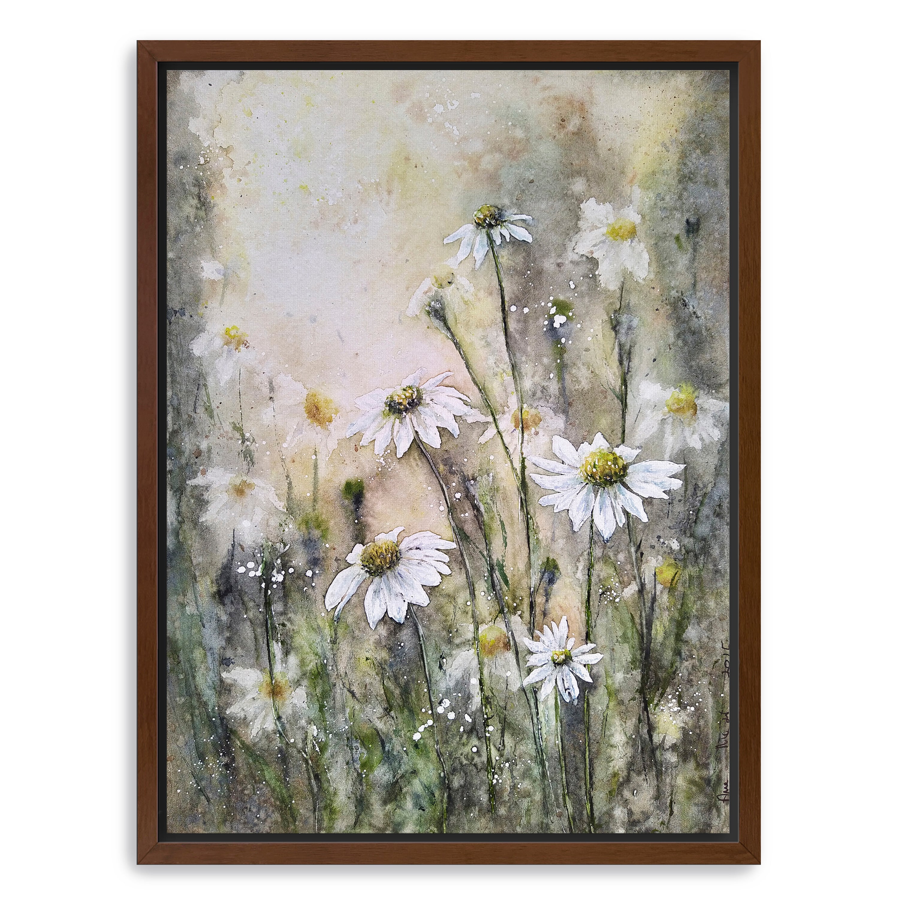 Coneflowers White I Canvas Giclee