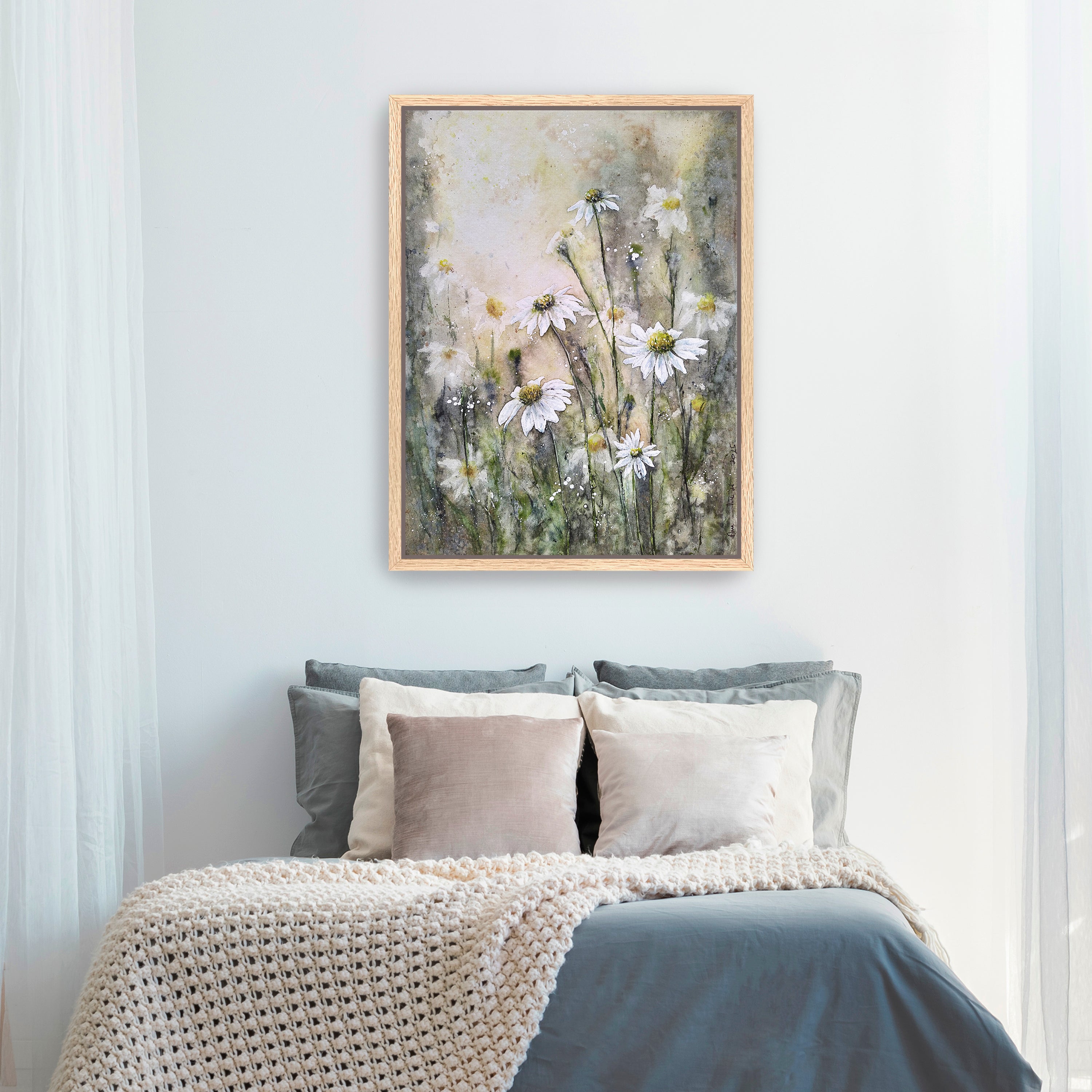 Coneflowers White I Canvas Giclee